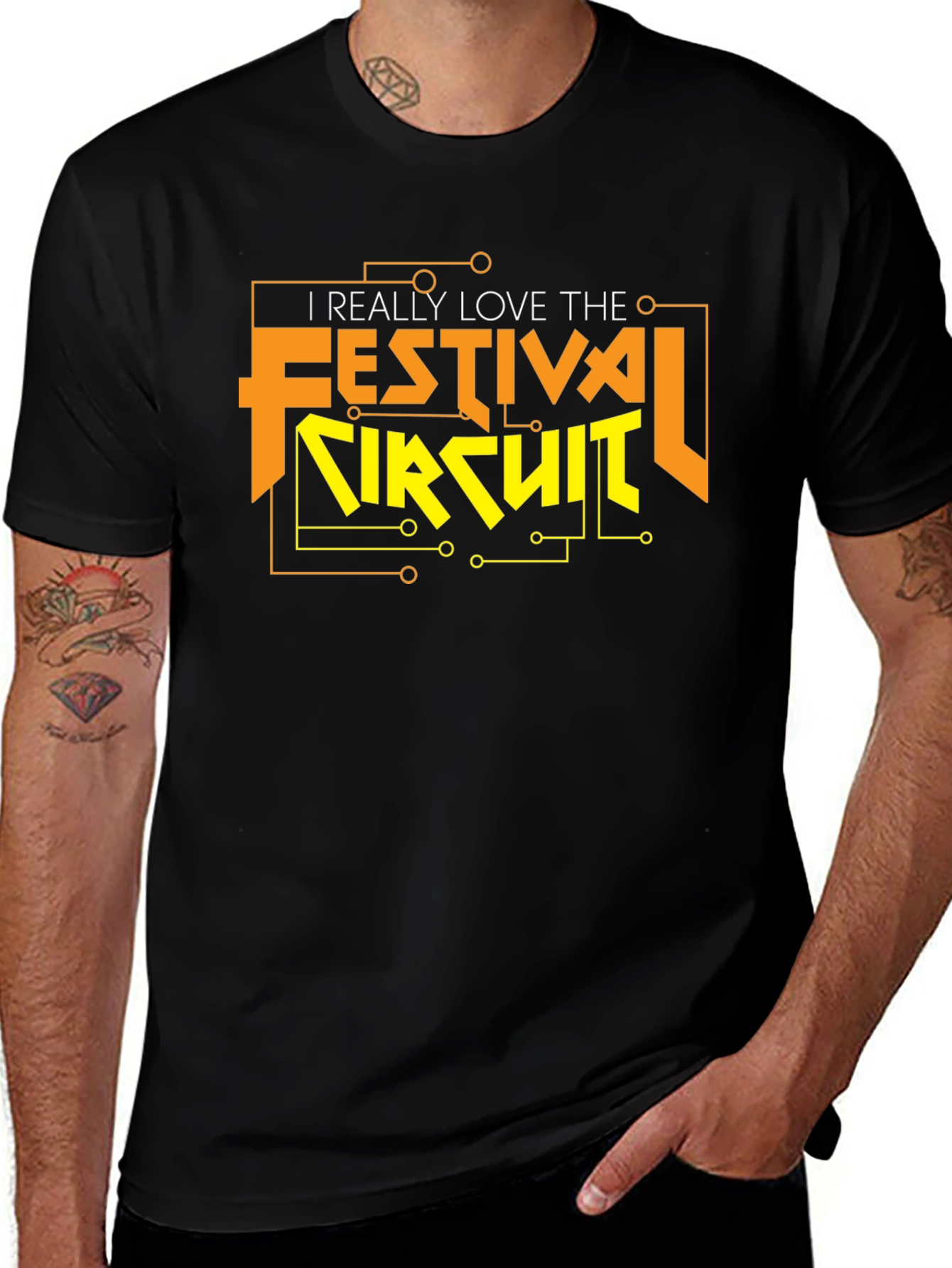 Variant 16 of I Really Love the Festival Circuit Black T-Shirt