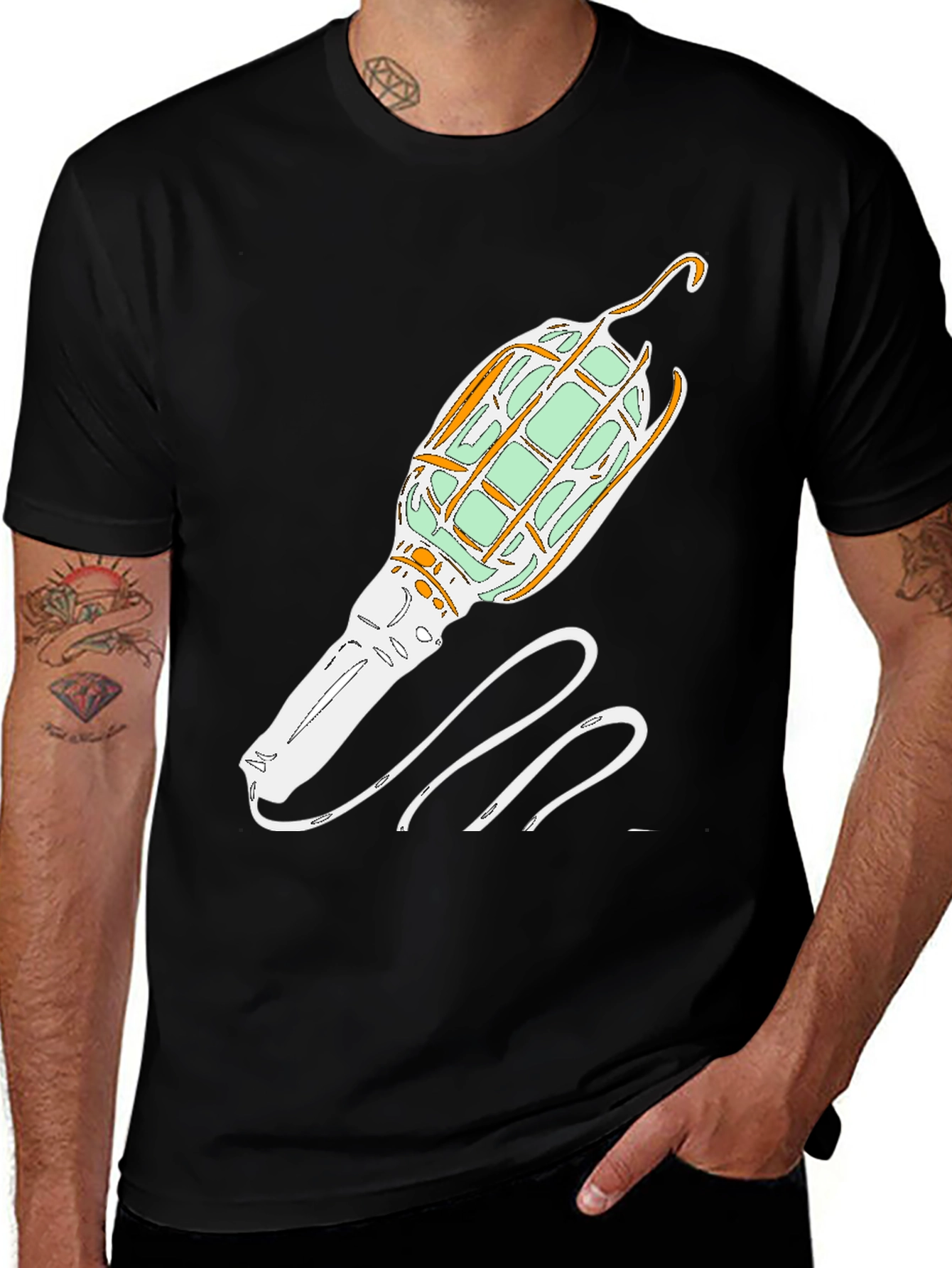Variant 6 of Novelty Light Bulb Graphic Tee - Cool Casual Style
