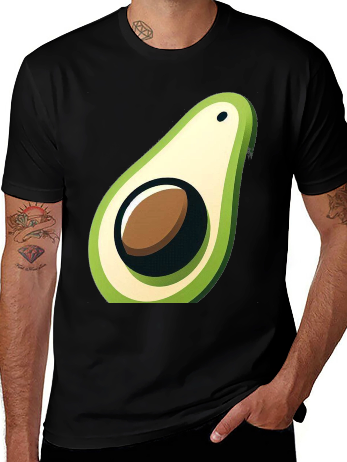 Variant 7 of Avocado Graphic Print T-Shirt - Trendy Casual Tee