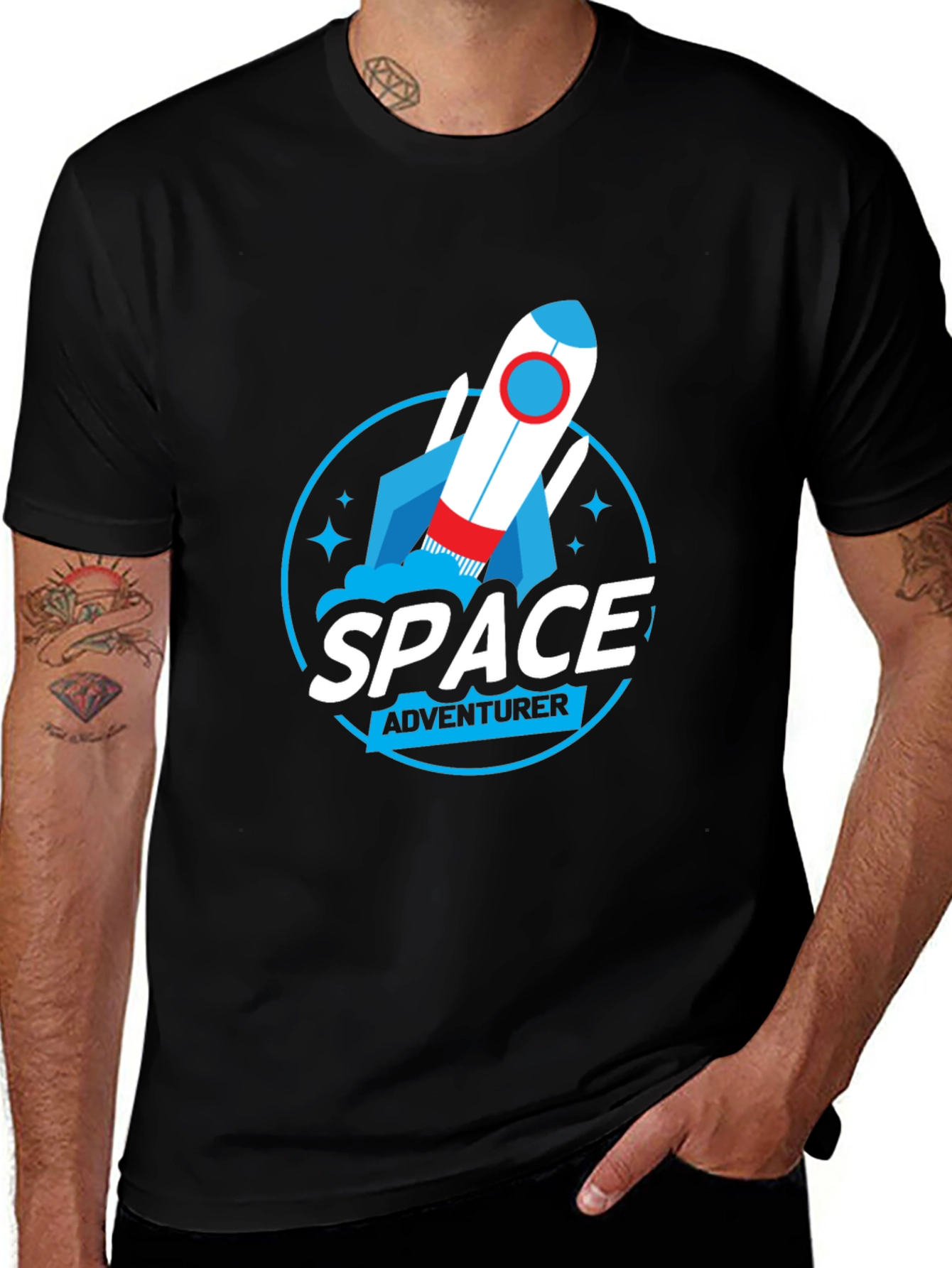 Variant 30 of Space Adventurer Graphic T-Shirt - Rocket Design
