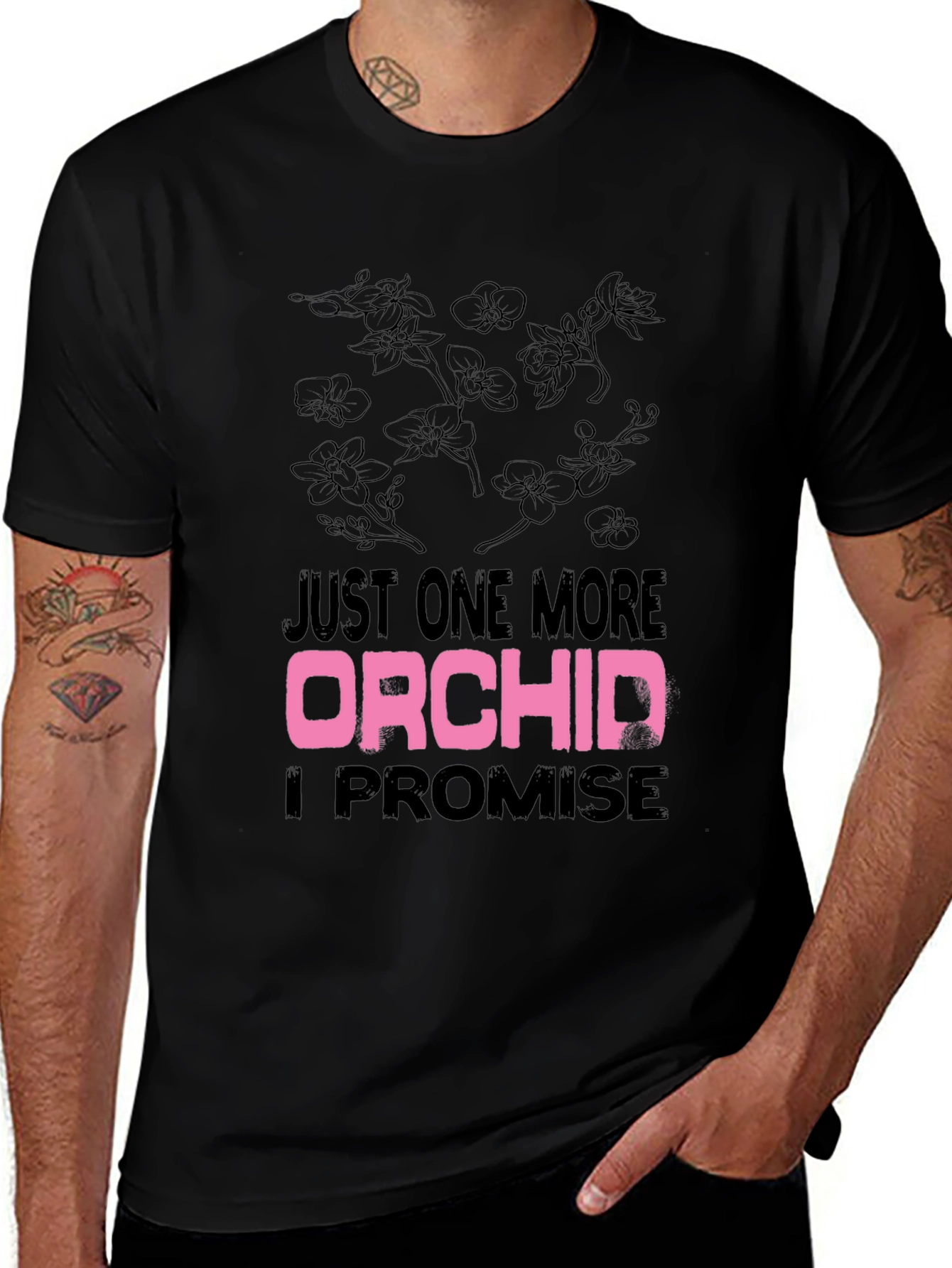 Variant 12 of Just One More Orchid T-Shirt - Floral Print