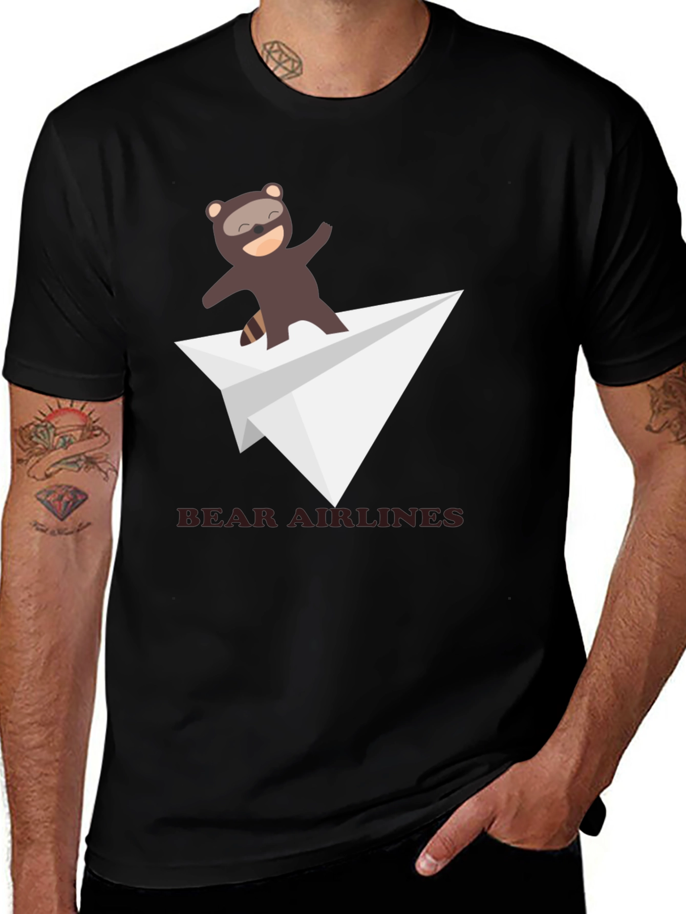 Variant 15 of Bear Airlines Funny Graphic T-Shirt
