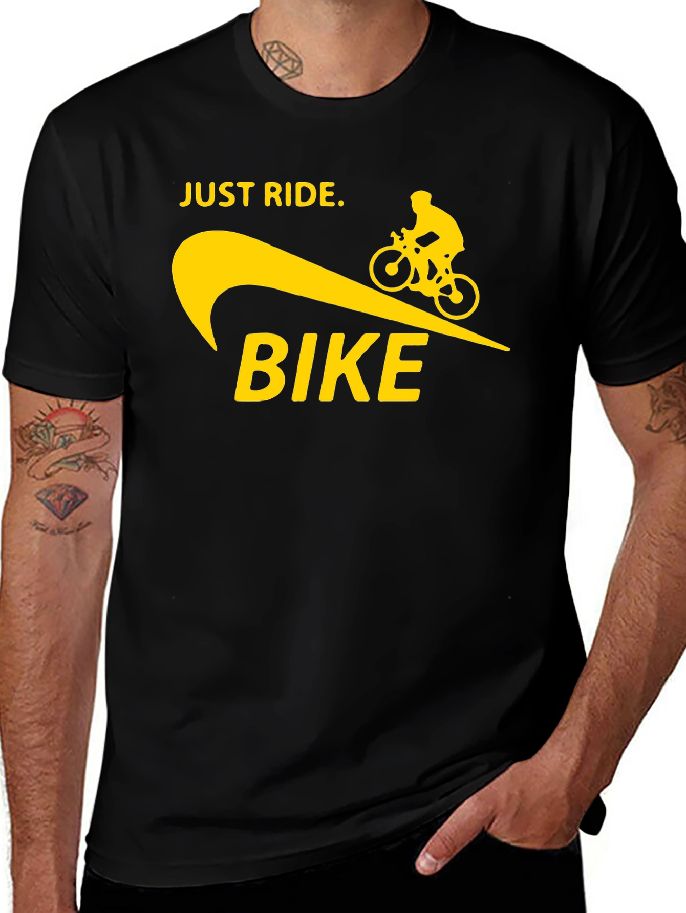 Variant 19 of Just Ride Bike Graphic T-Shirt