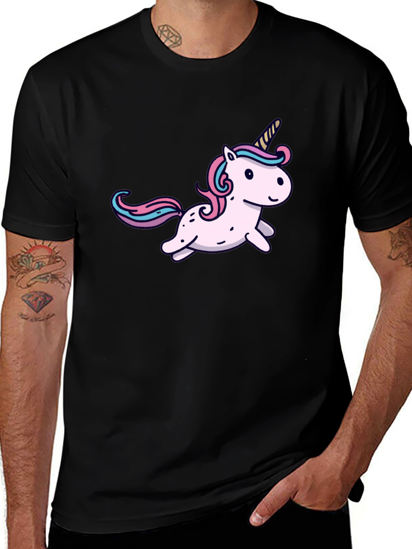Unicorn Graphic Tee - Black