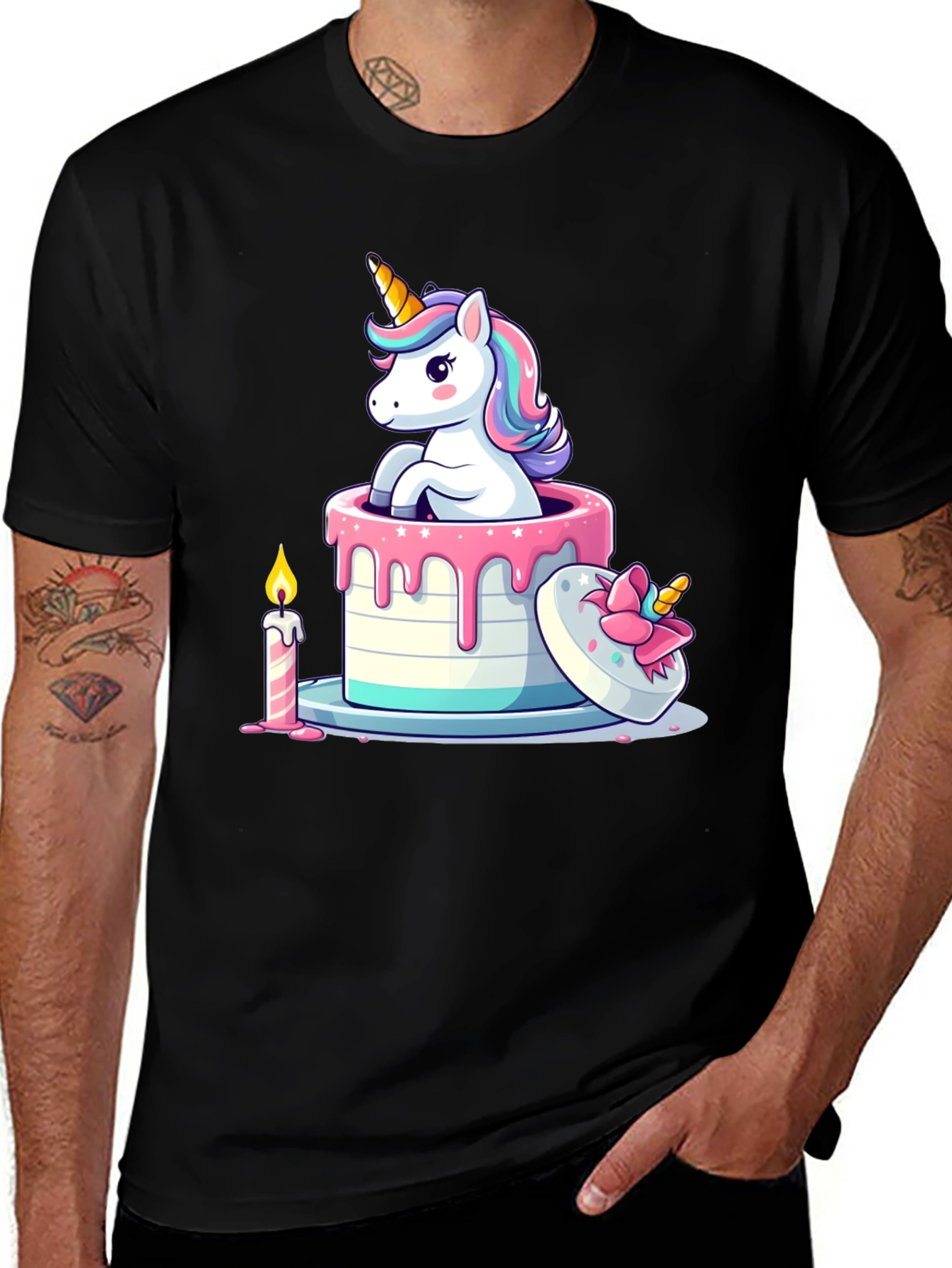 Variant 8 of Unicorn Birthday Cake T-Shirt
