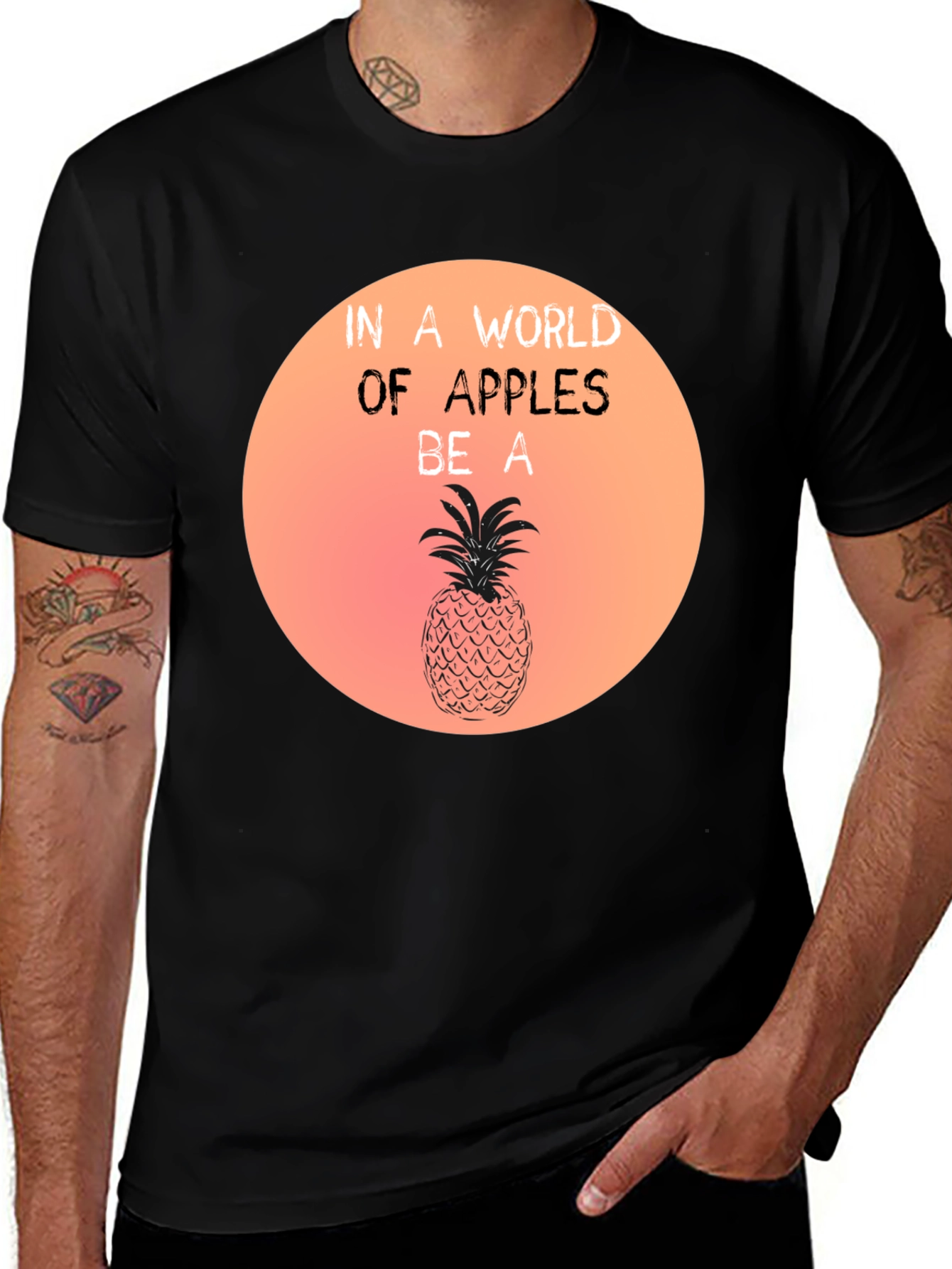 Variant 23 of Be a Pineapple Graphic T-Shirt - Unique & Stylish Tee