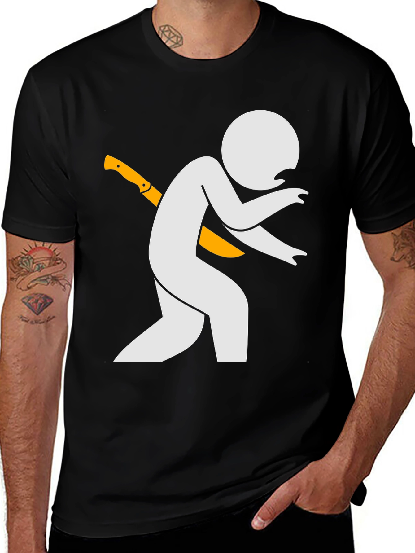 Variant 10 of Stabbed in the Back Humor T-Shirt