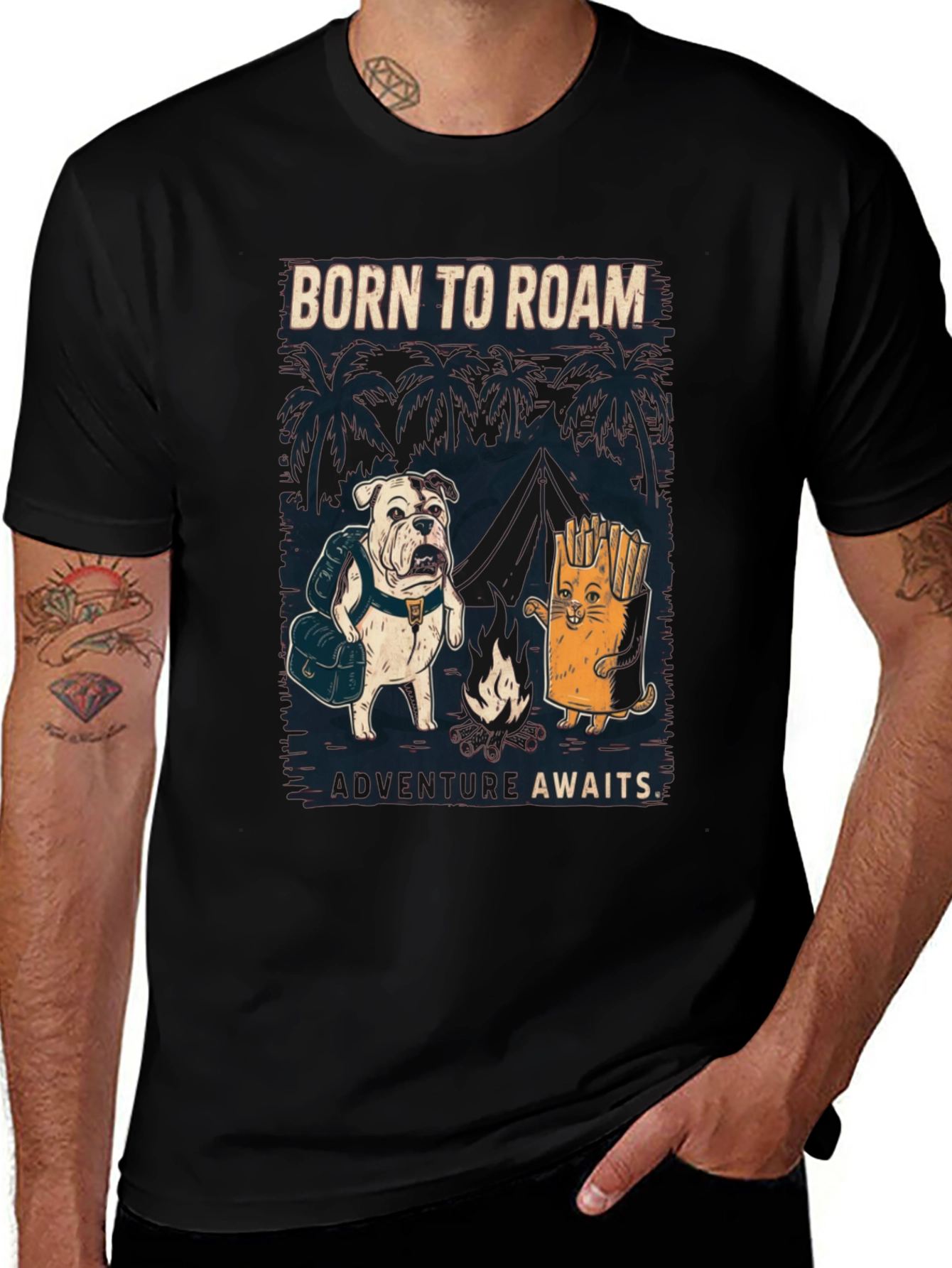 Born to Roam T-Shirt - Dog & Cat Adventure