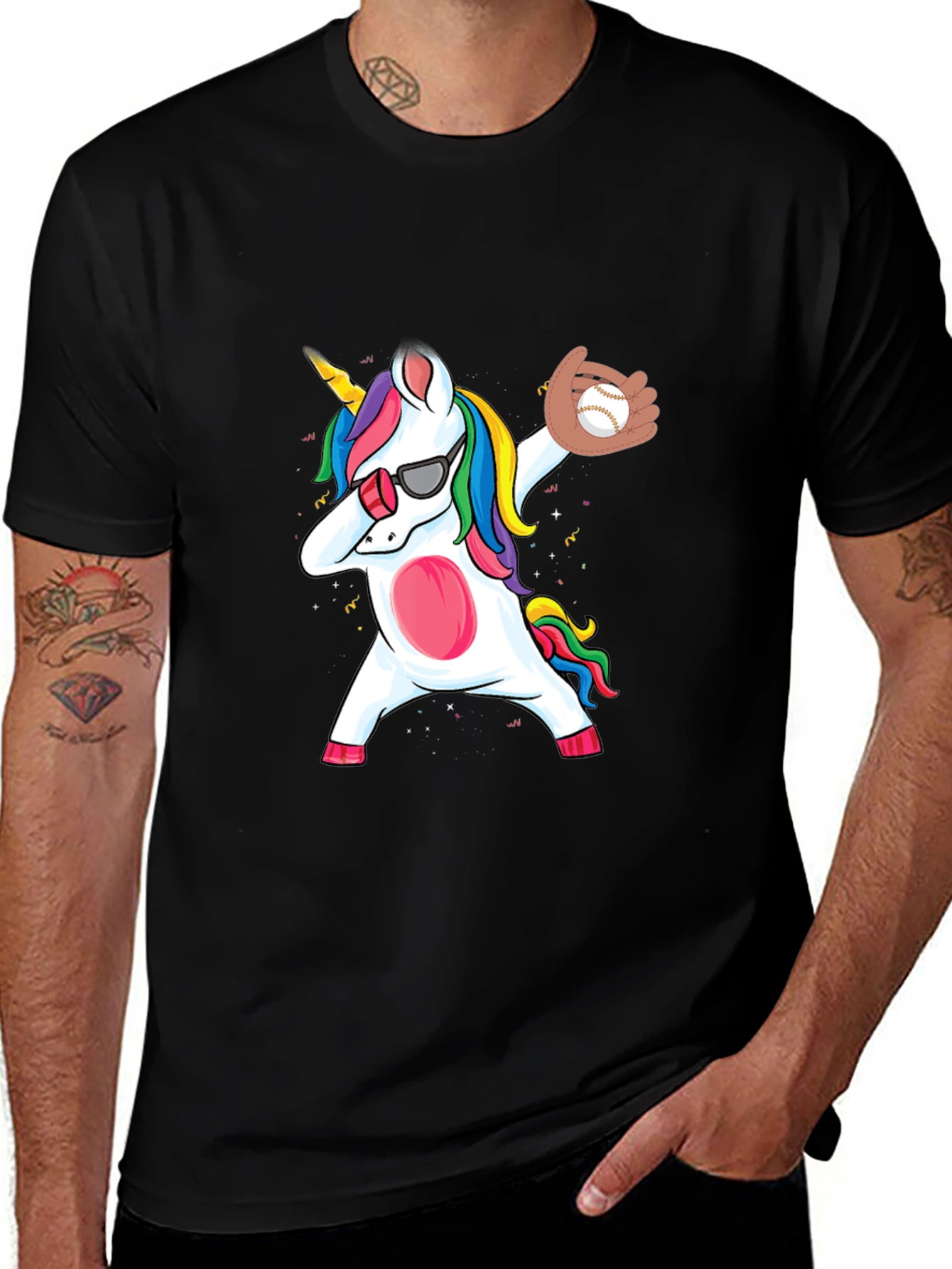 Variant 11 of Unicorn Baseball Dabbing T-Shirt