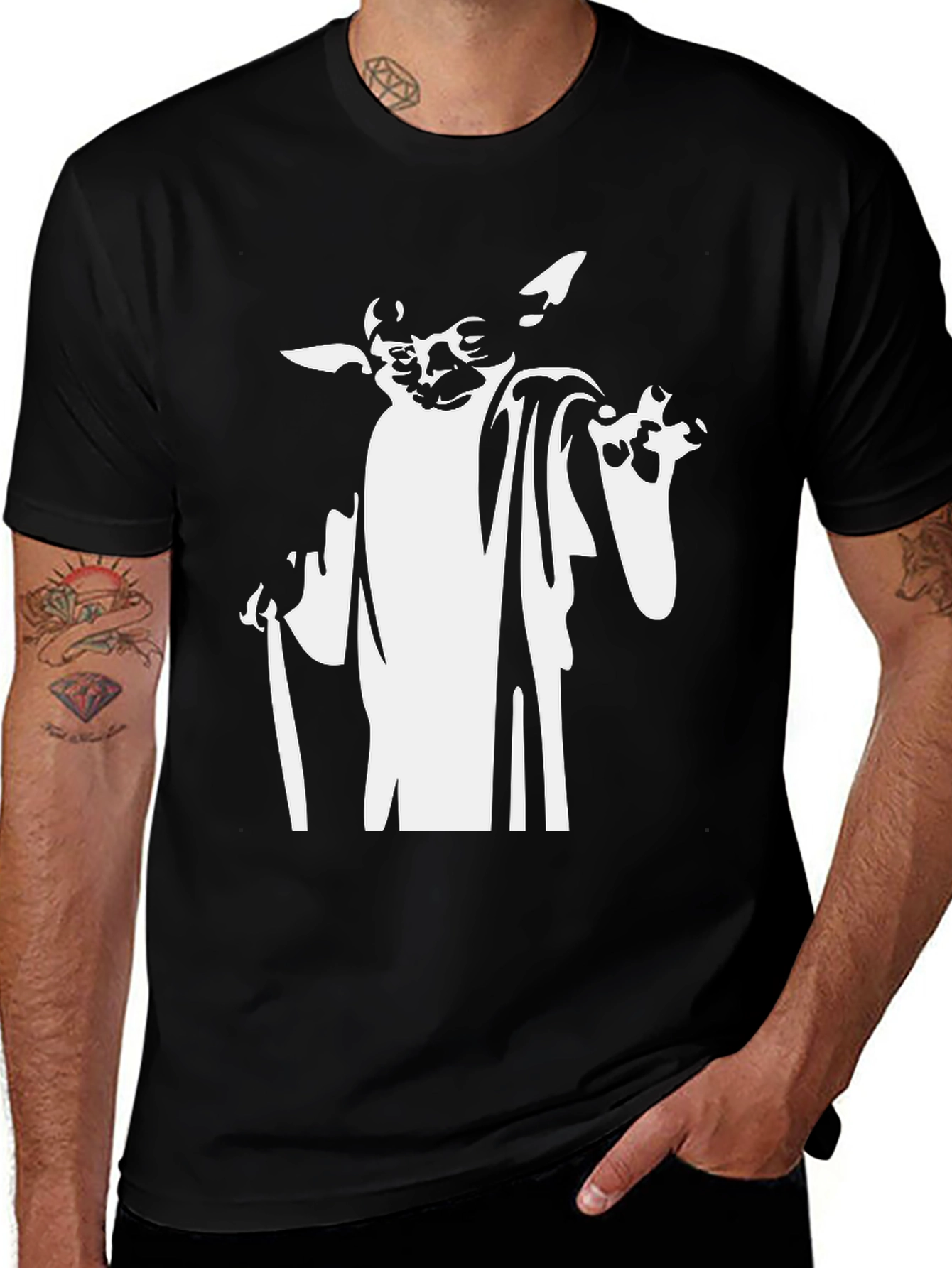 Yoda Silhouette T-Shirt - Black Star Wars Tee