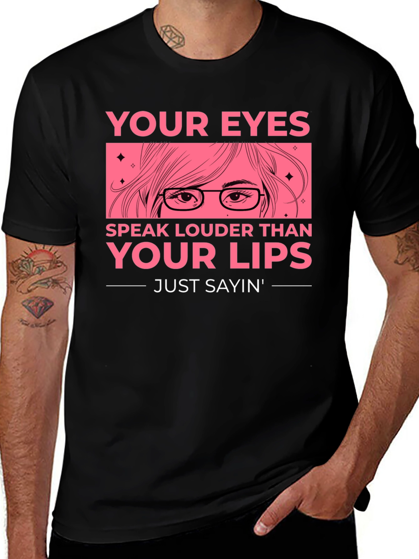 Variant 3 of Eyes Speak Louder Than Lips Graphic Tee