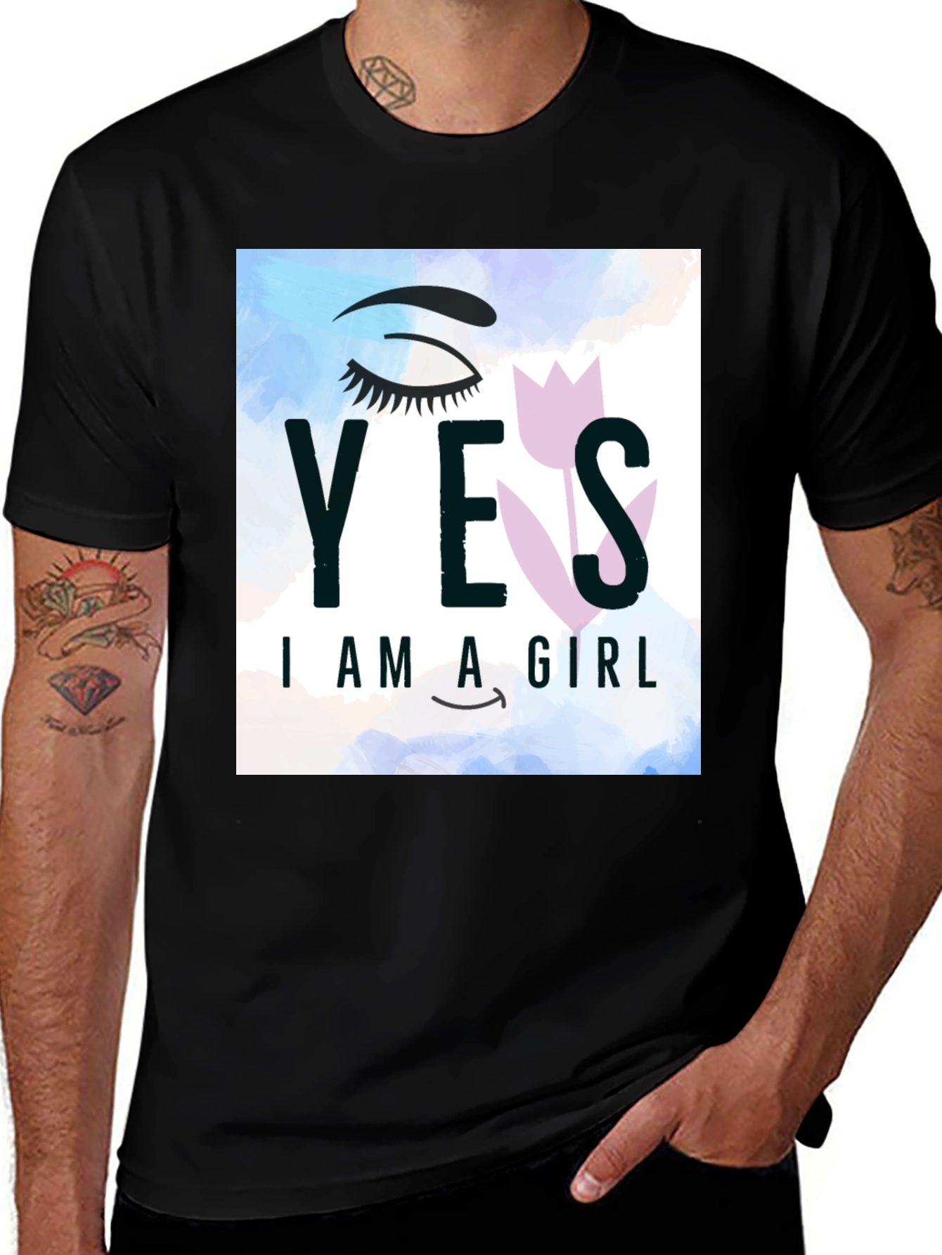 Variant 28 of Yes I Am A Girl Graphic Tee