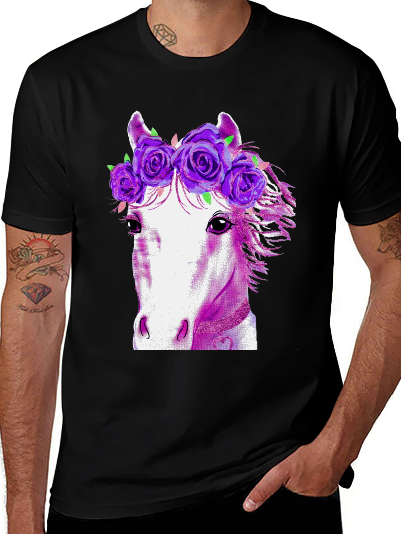 Variant 2 of Floral Horse Graphic Tee