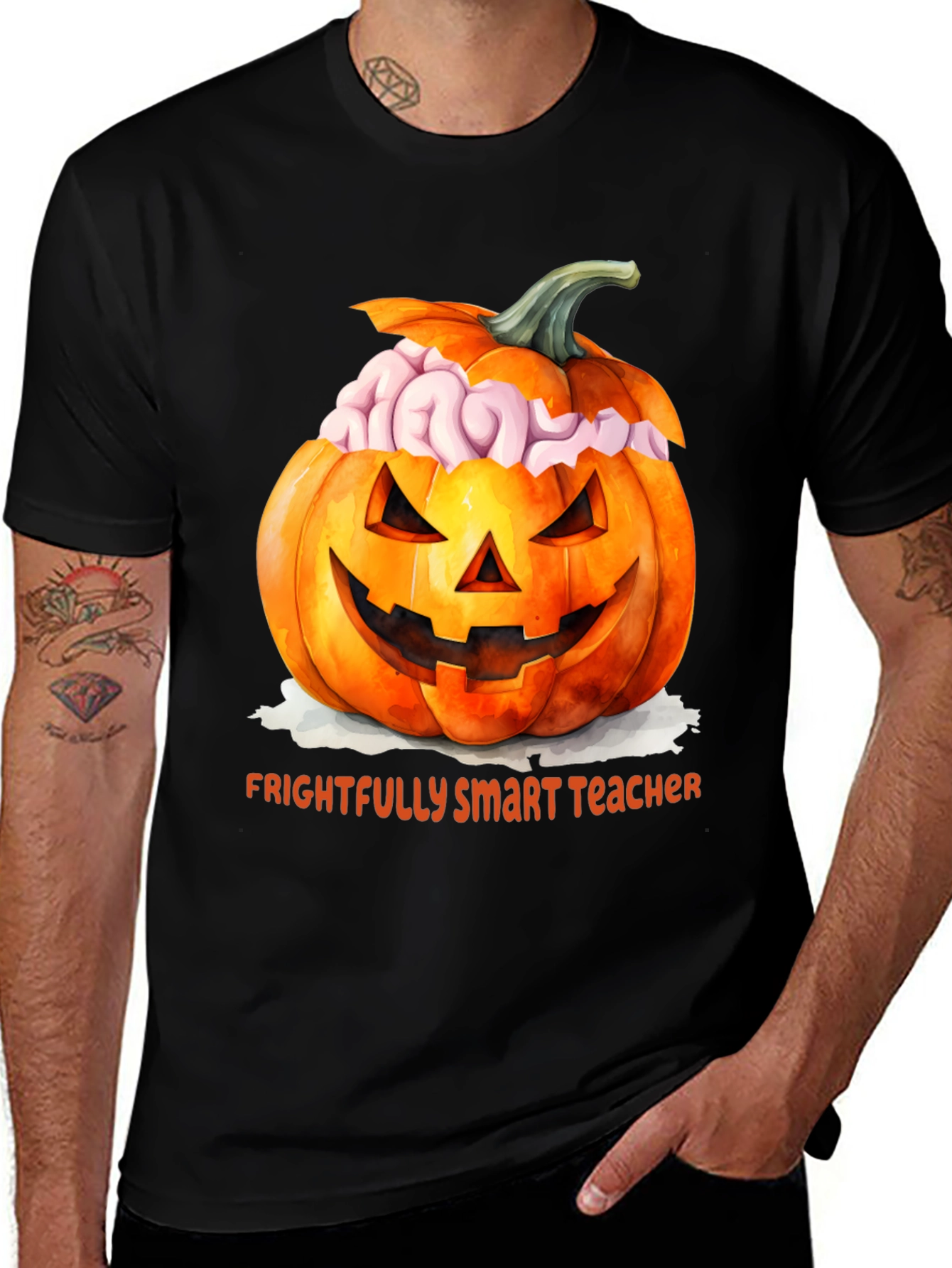 Frightfully Smart Teacher Halloween T-Shirt