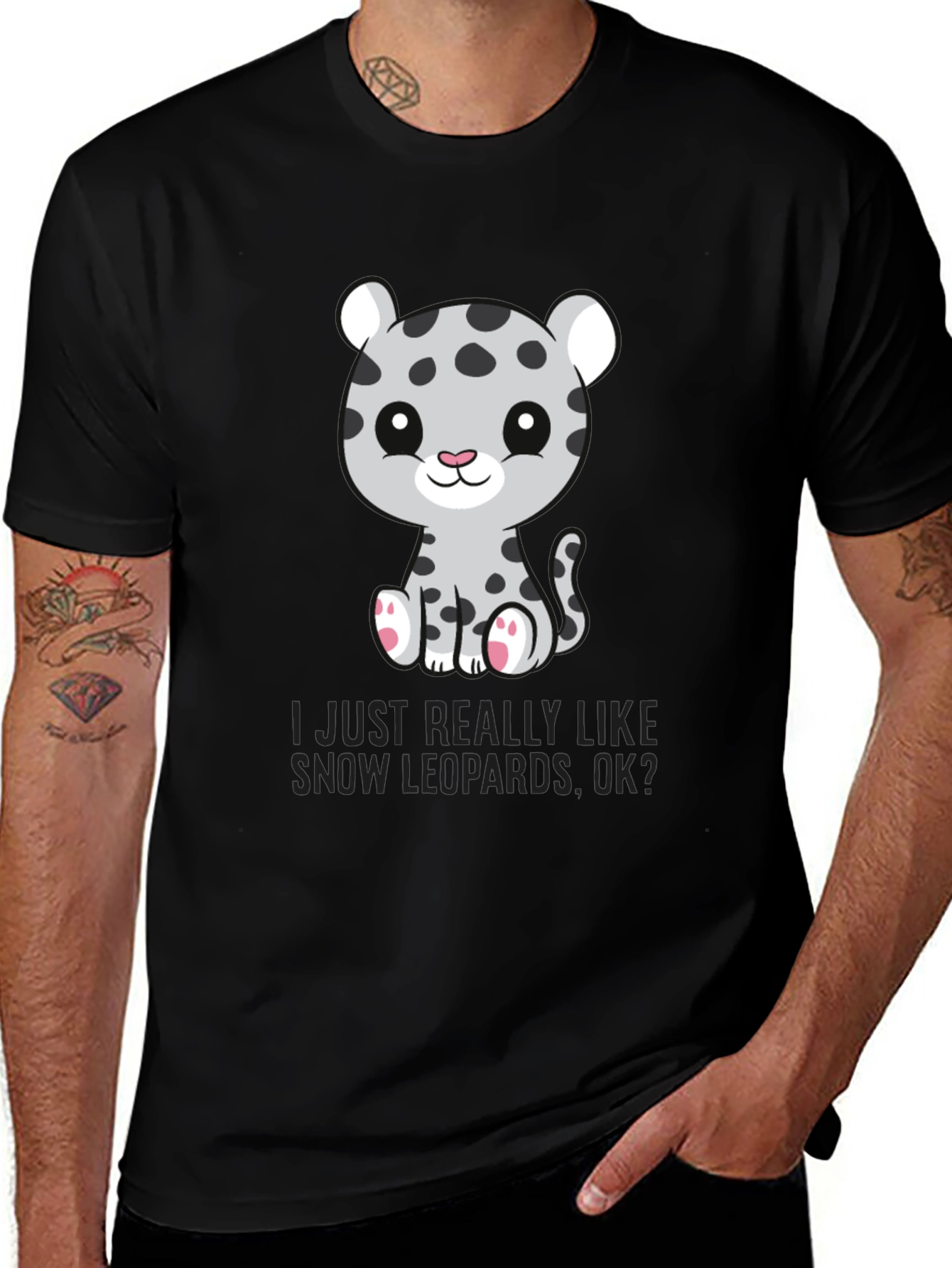 Variant 22 of Cute Snow Leopard Graphic T-Shirt
