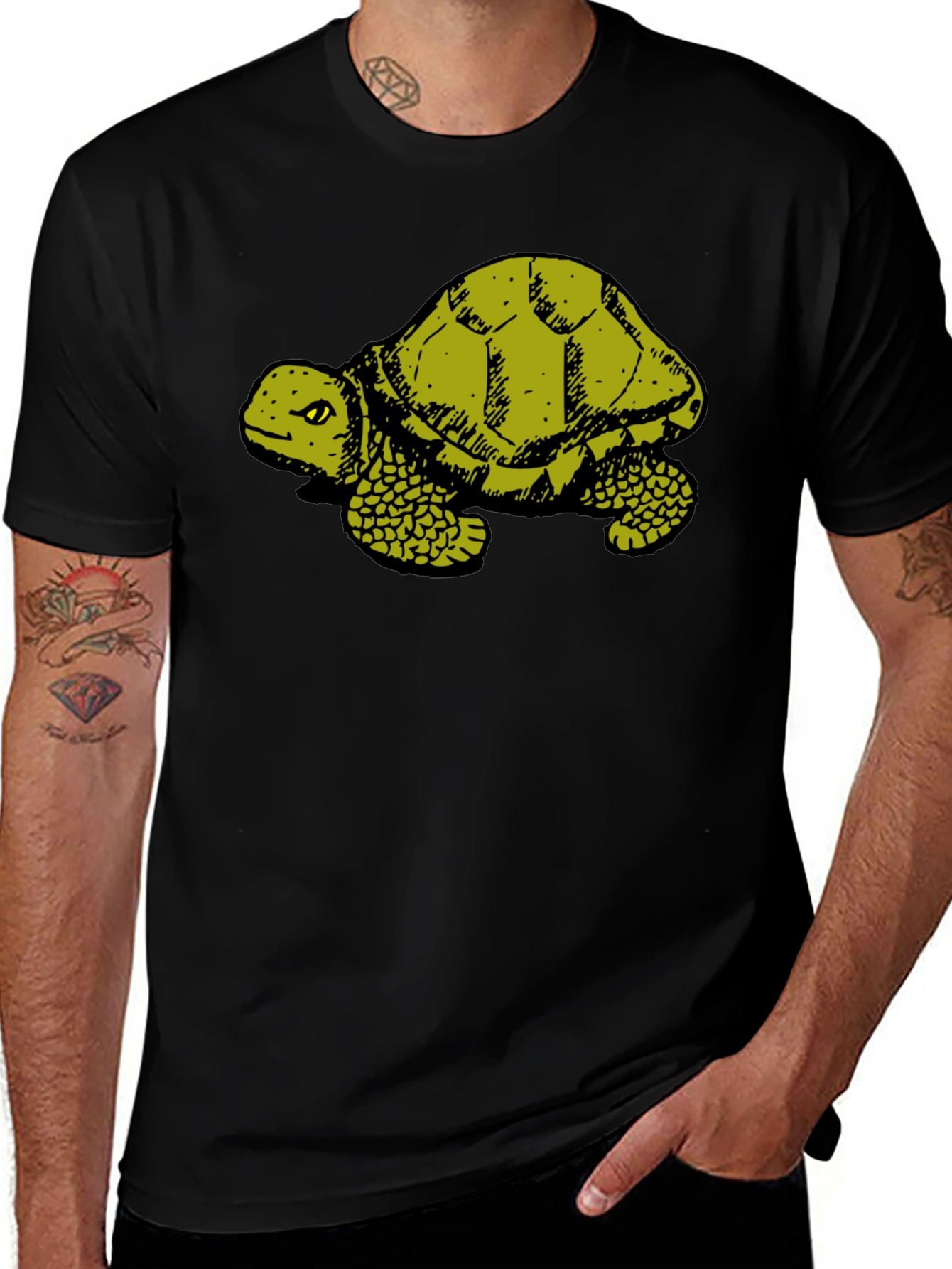 Variant 11 of Turtle Graphic Tee - Cool Reptile Print