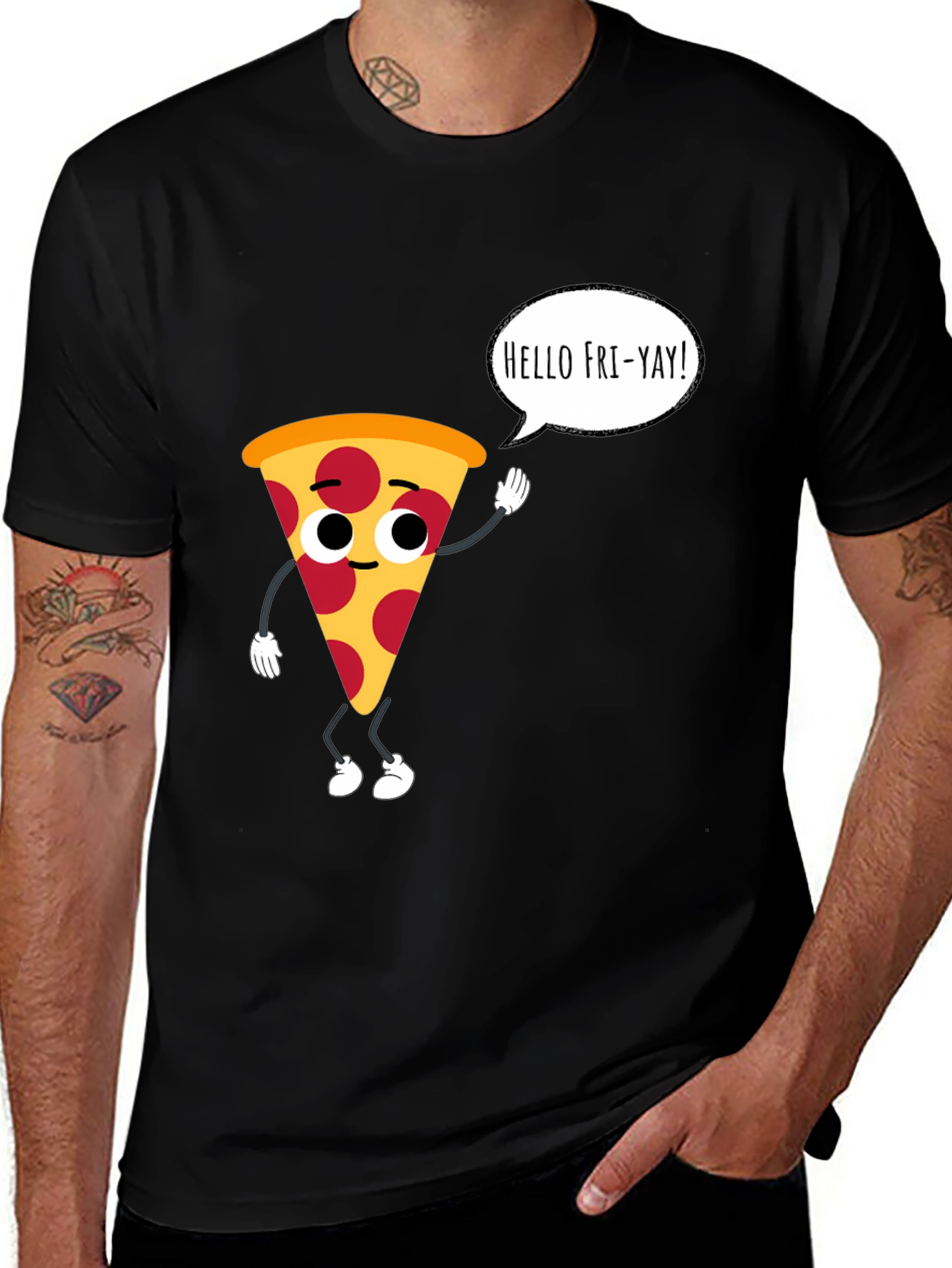 Variant 22 of Pizza Fri-Yay Black T-Shirt