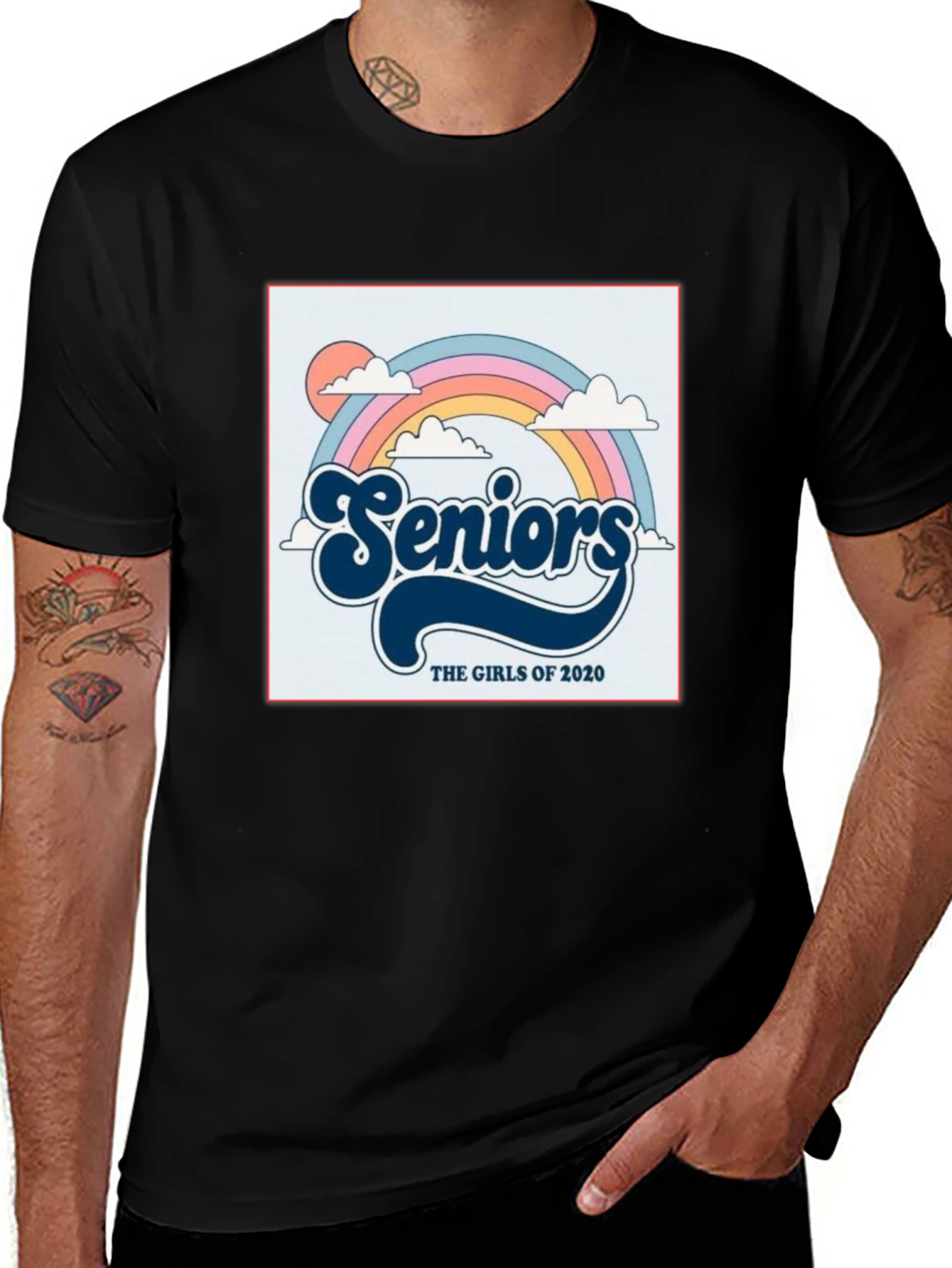 Variant 3 of Retro Seniors Girls of 2020 Rainbow T-Shirt