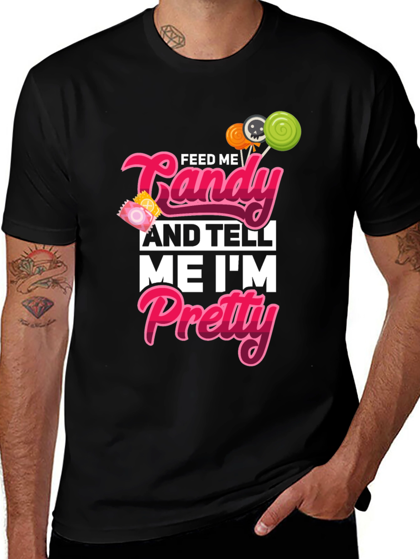 Feed Me Candy T-Shirt - Funny Halloween Tee
