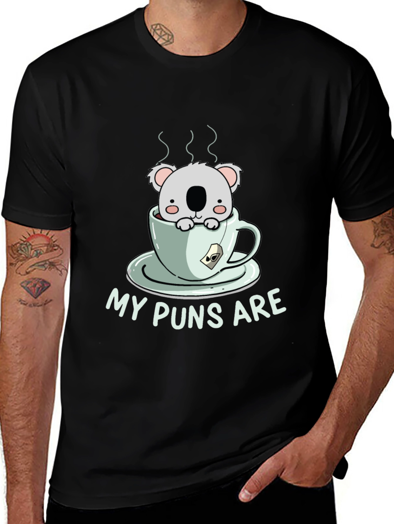 Variant 27 of Koala Tea Puns T-Shirt