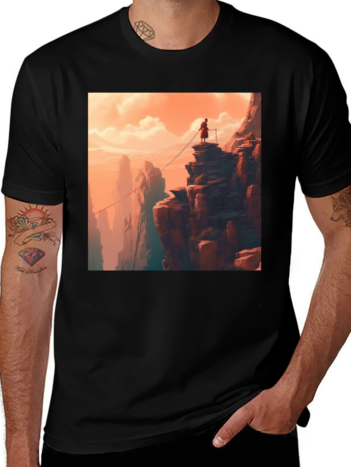 Variant 29 of Monk's Peril T-Shirt: Mountain Adventure Tee