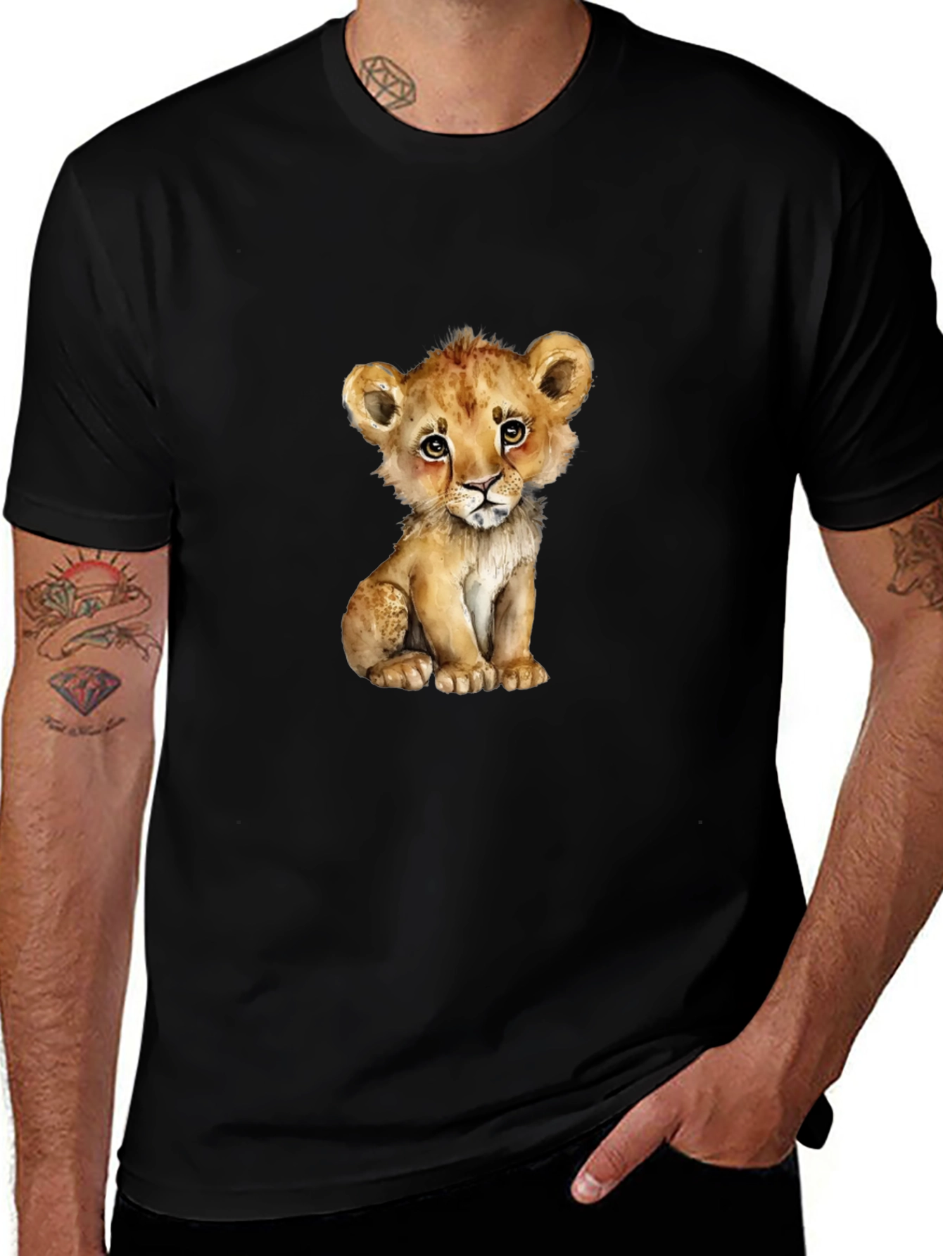 Variant 5 of Lion Cub Graphic T-Shirt - Soft Cotton Tee