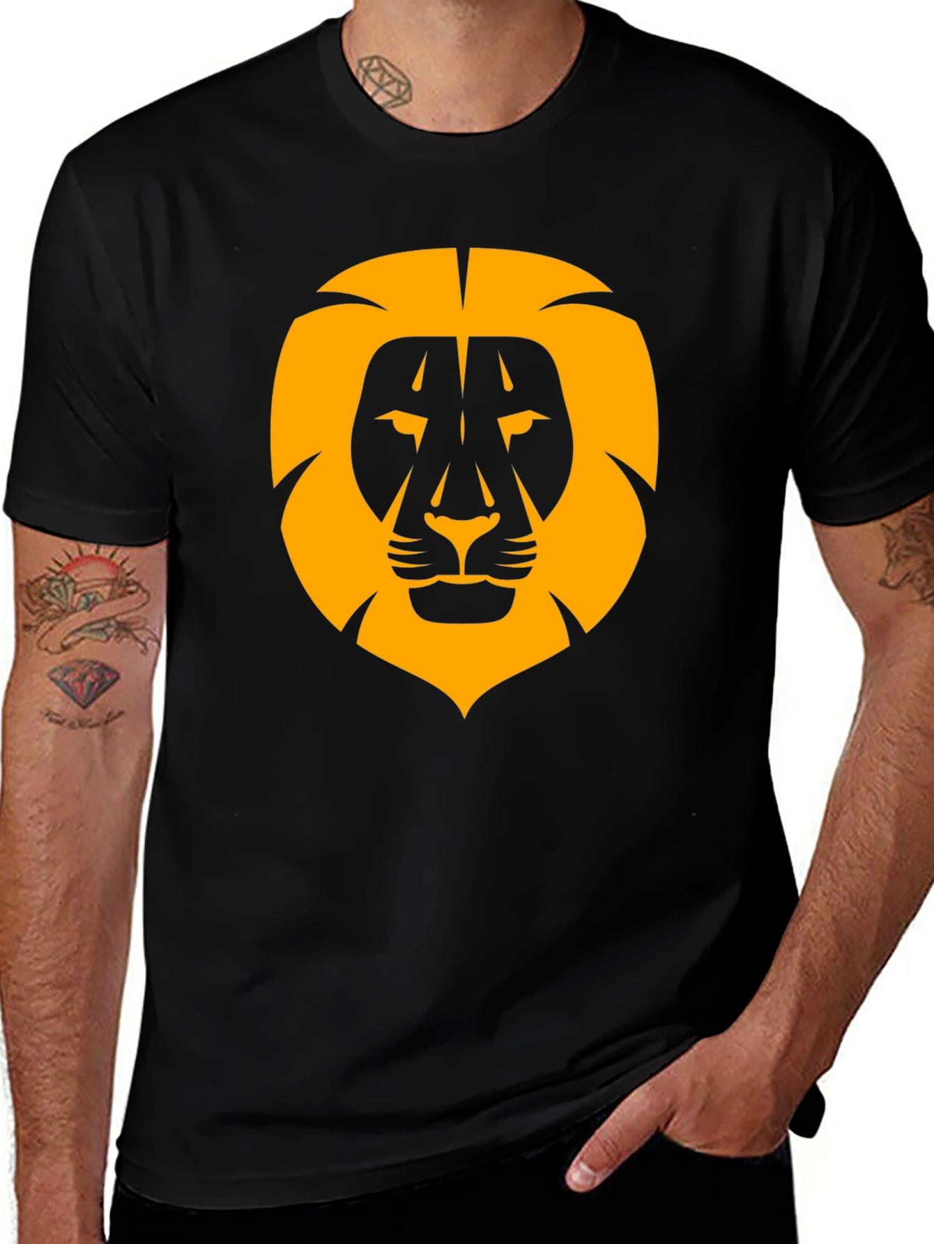Variant 27 of Lion Head Graphic Tee - Bold Style