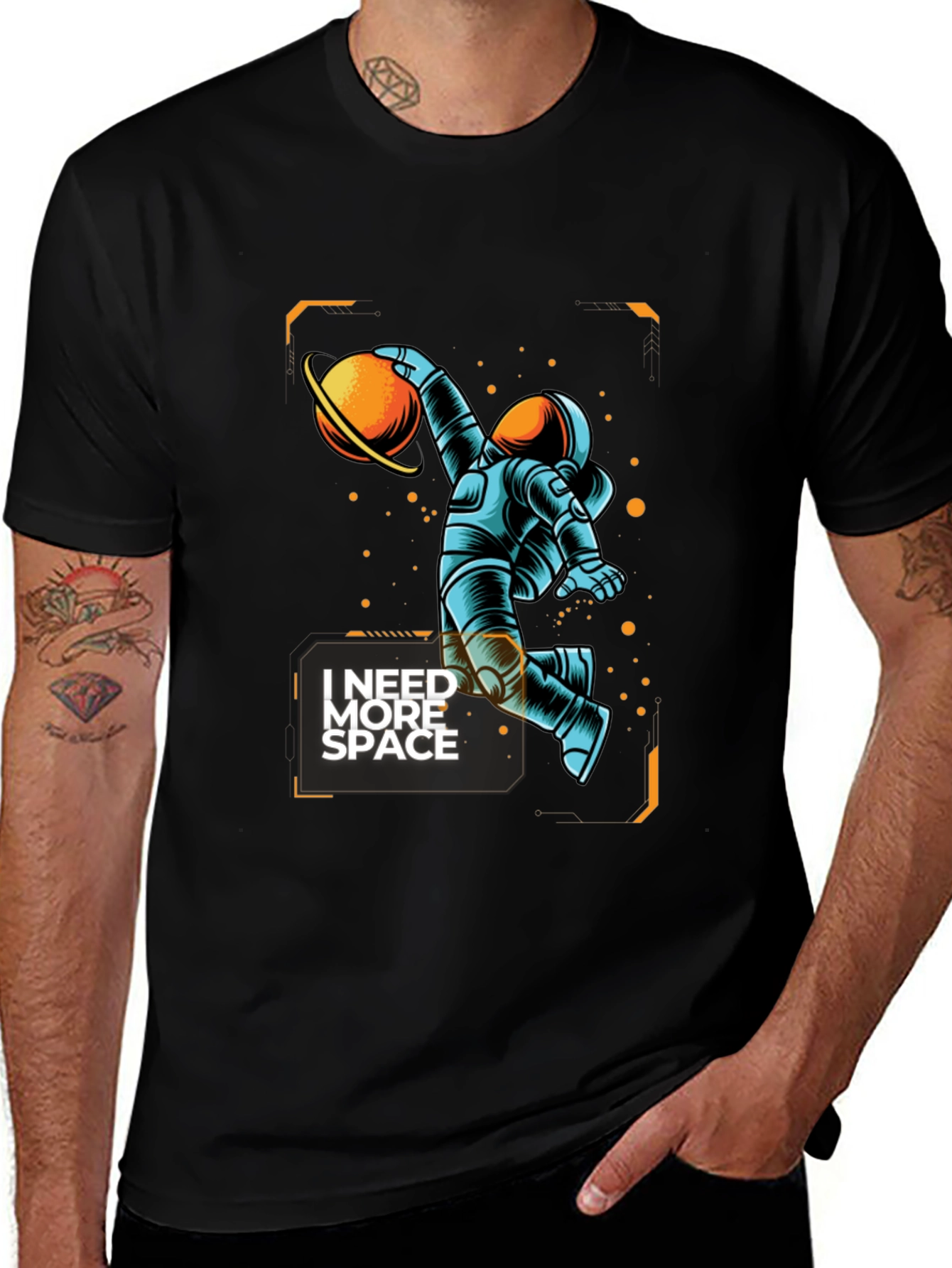 I Need More Space Astronaut Graphic T-Shirt