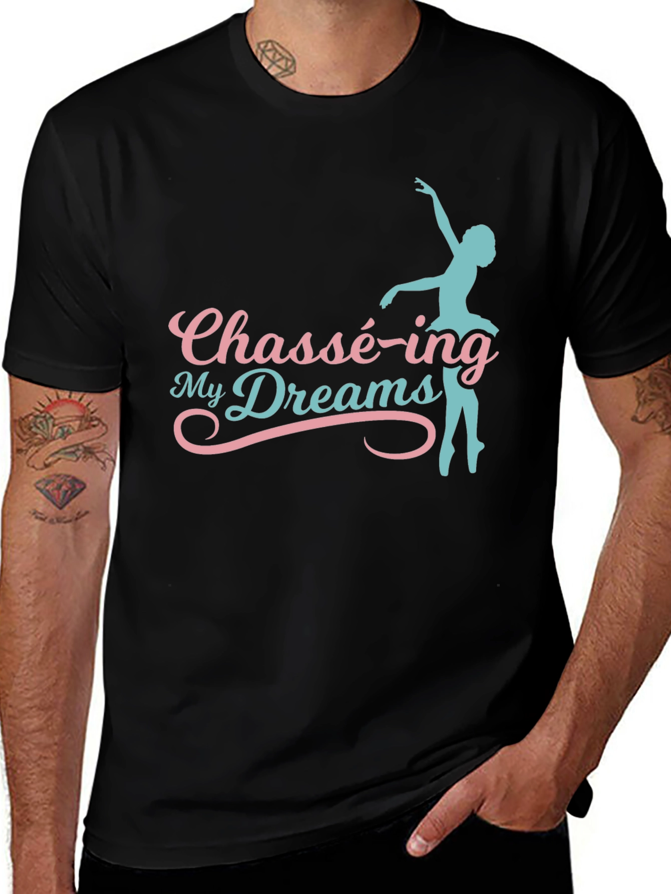 Variant 27 of Chassé-ing My Dreams Black Graphic T-Shirt