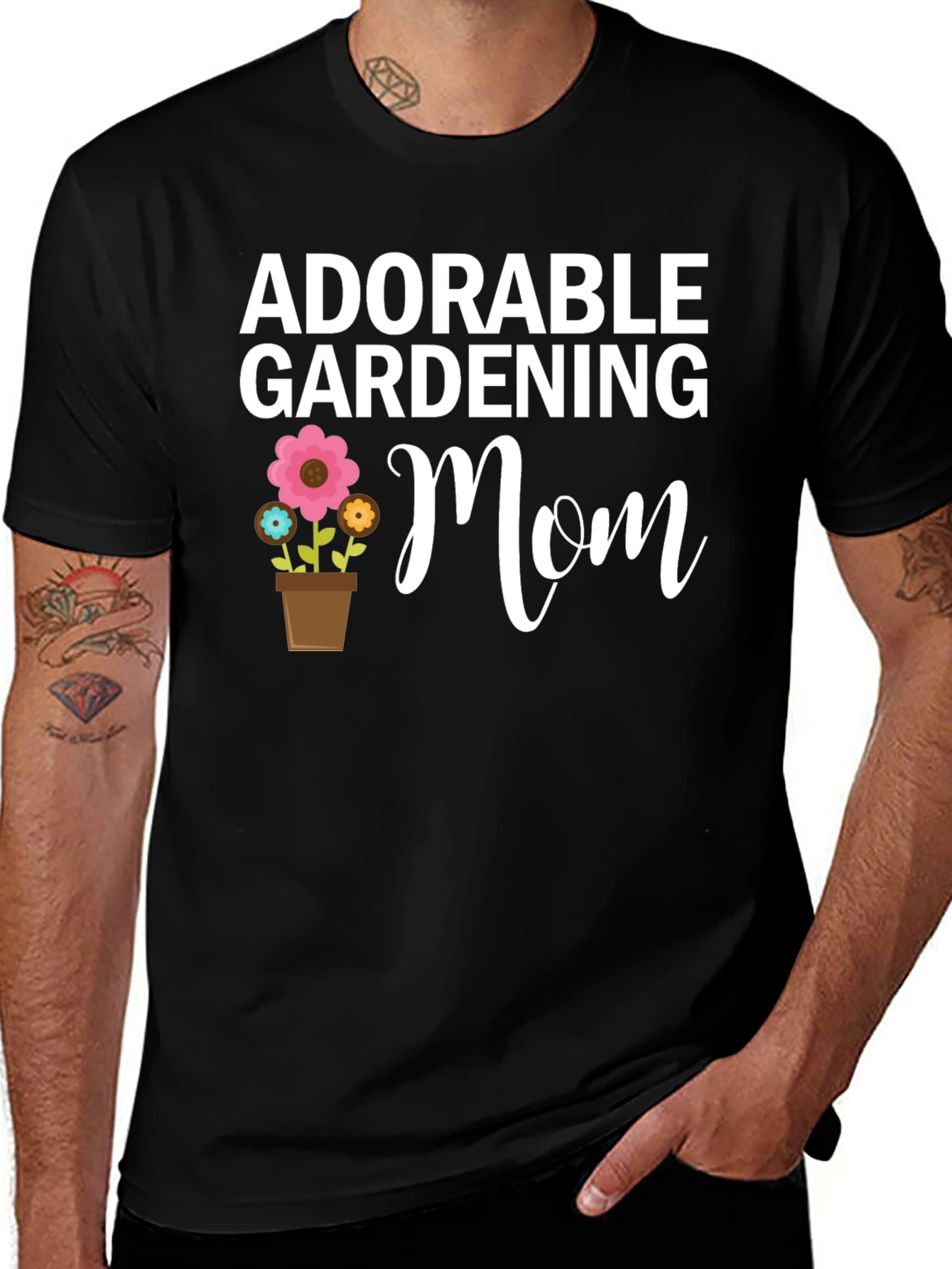 Variant 27 of Adorable Gardening Mom T-Shirt - Floral Design