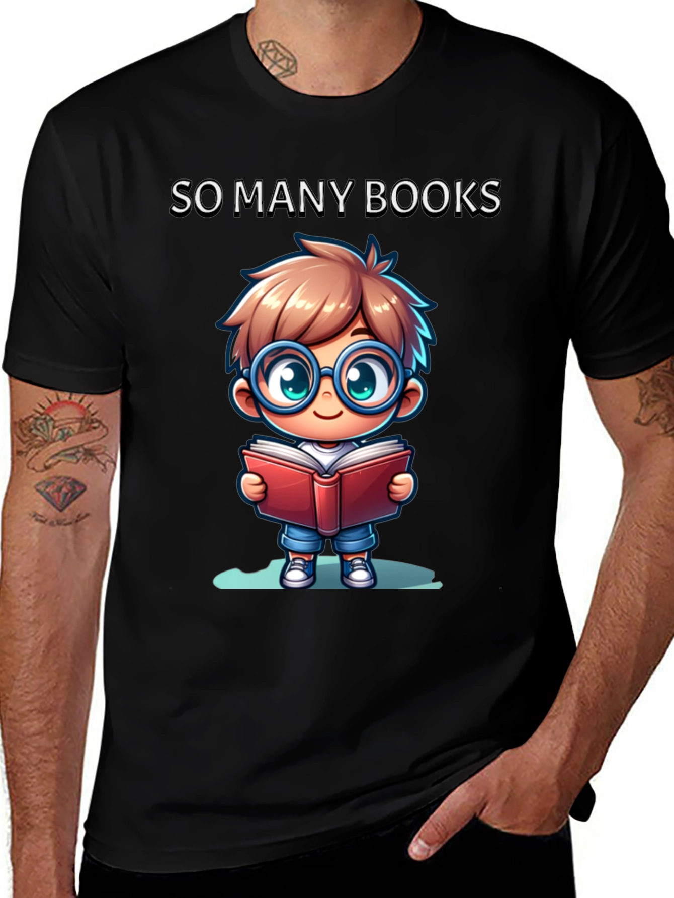 Variant 21 of Book Lover T-Shirt - "So Many Books"