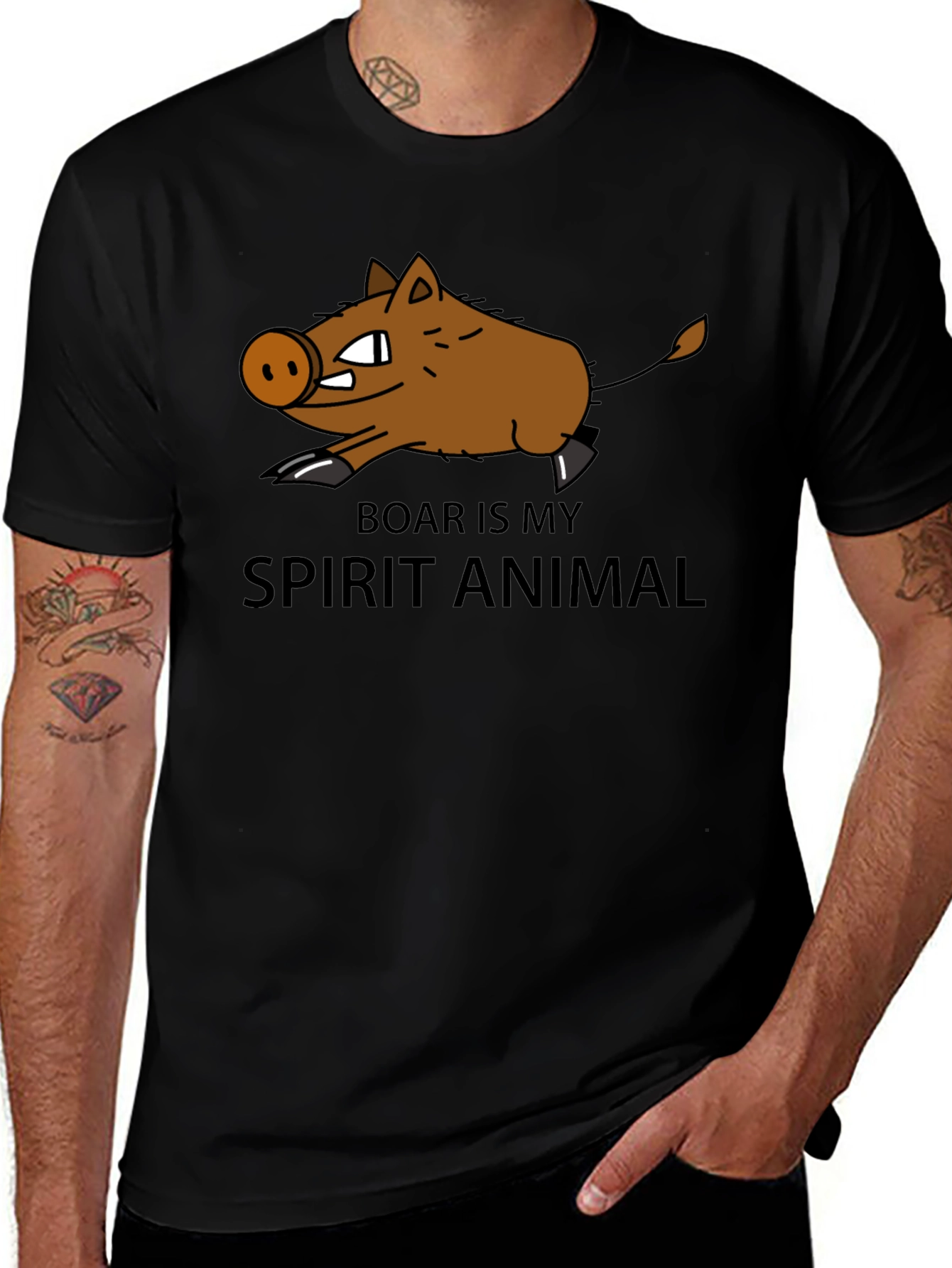 Variant 17 of Boar Is My Spirit Animal Graphic T-Shirt