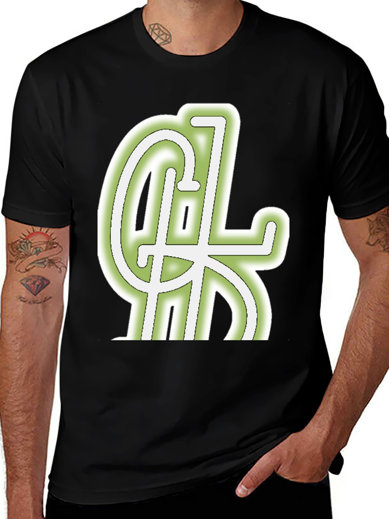 Variant 6 of Cool Graphic Tee - Black Cotton Blend Casual Wear