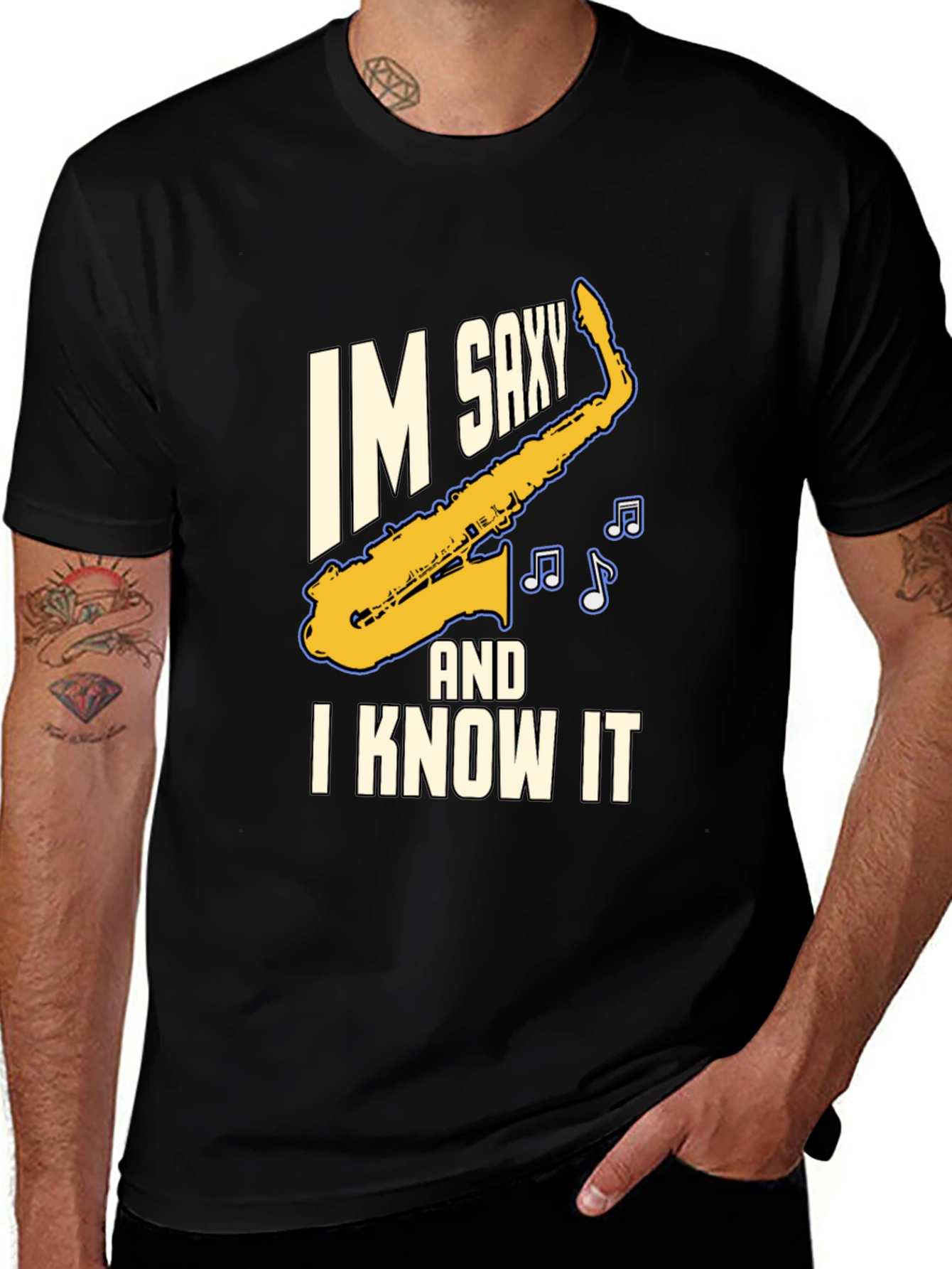 Variant 18 of Im Saxy and I Know It Saxophone T-Shirt