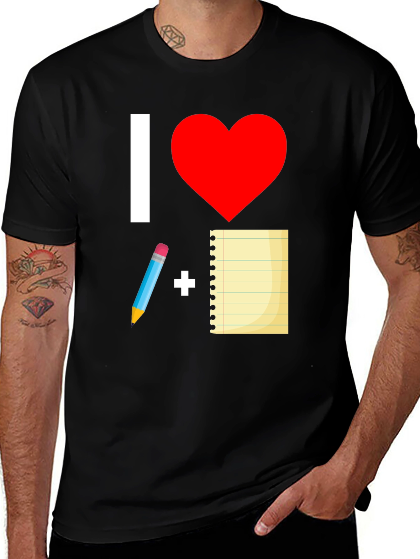 Variant 15 of I Love Writing T-Shirt - Creative Tee
