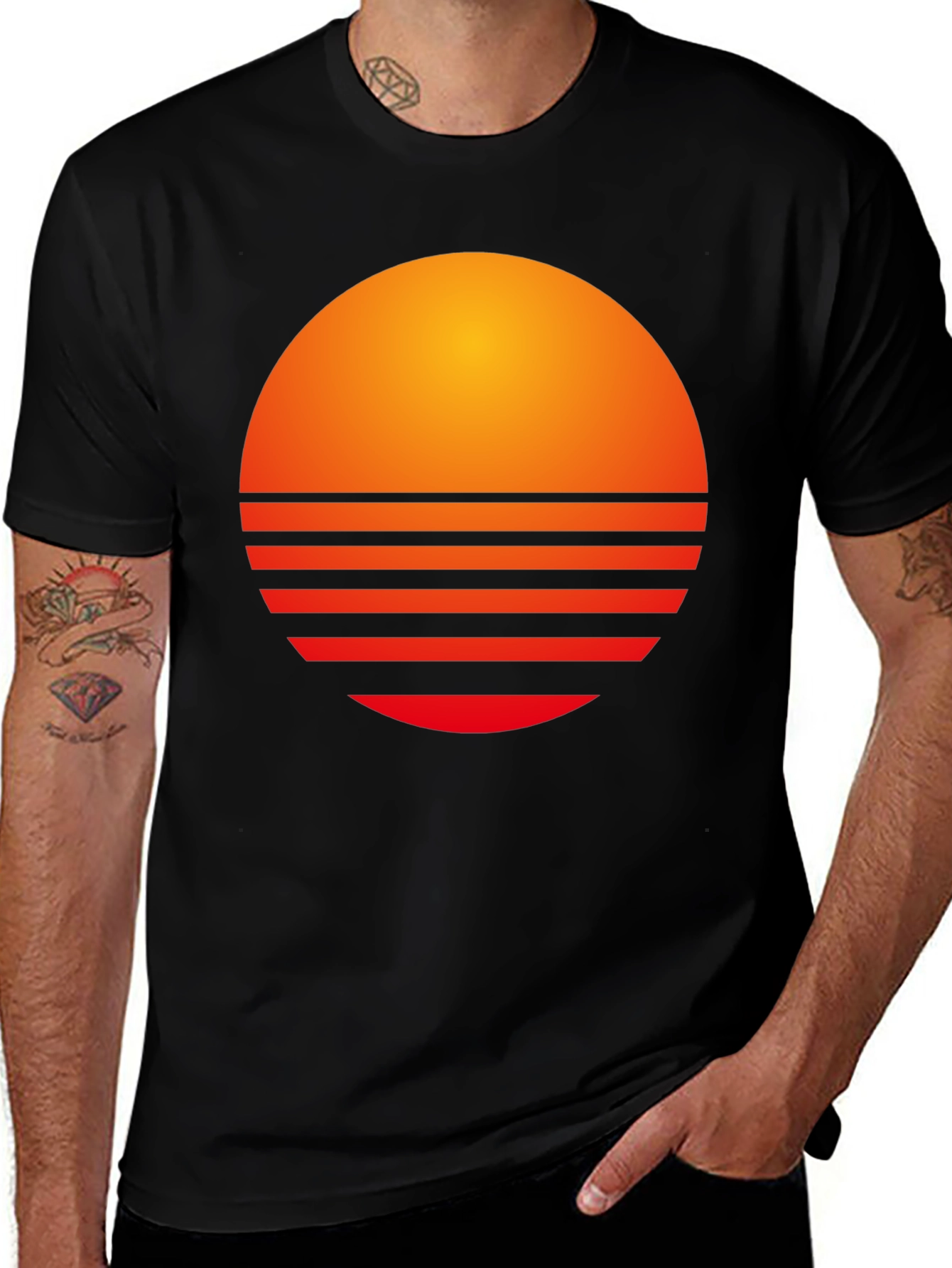 Variant 11 of Retro Sunset Graphic T-Shirt - Stylish Casual Wear