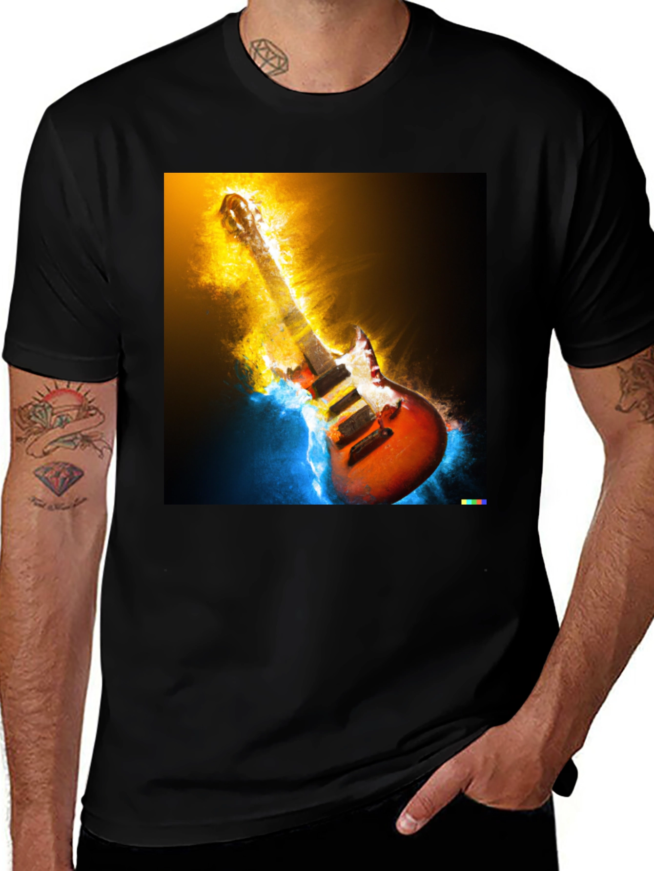 Variant 9 of Electric Guitar T-Shirt - Rock Music Graphic Tee
