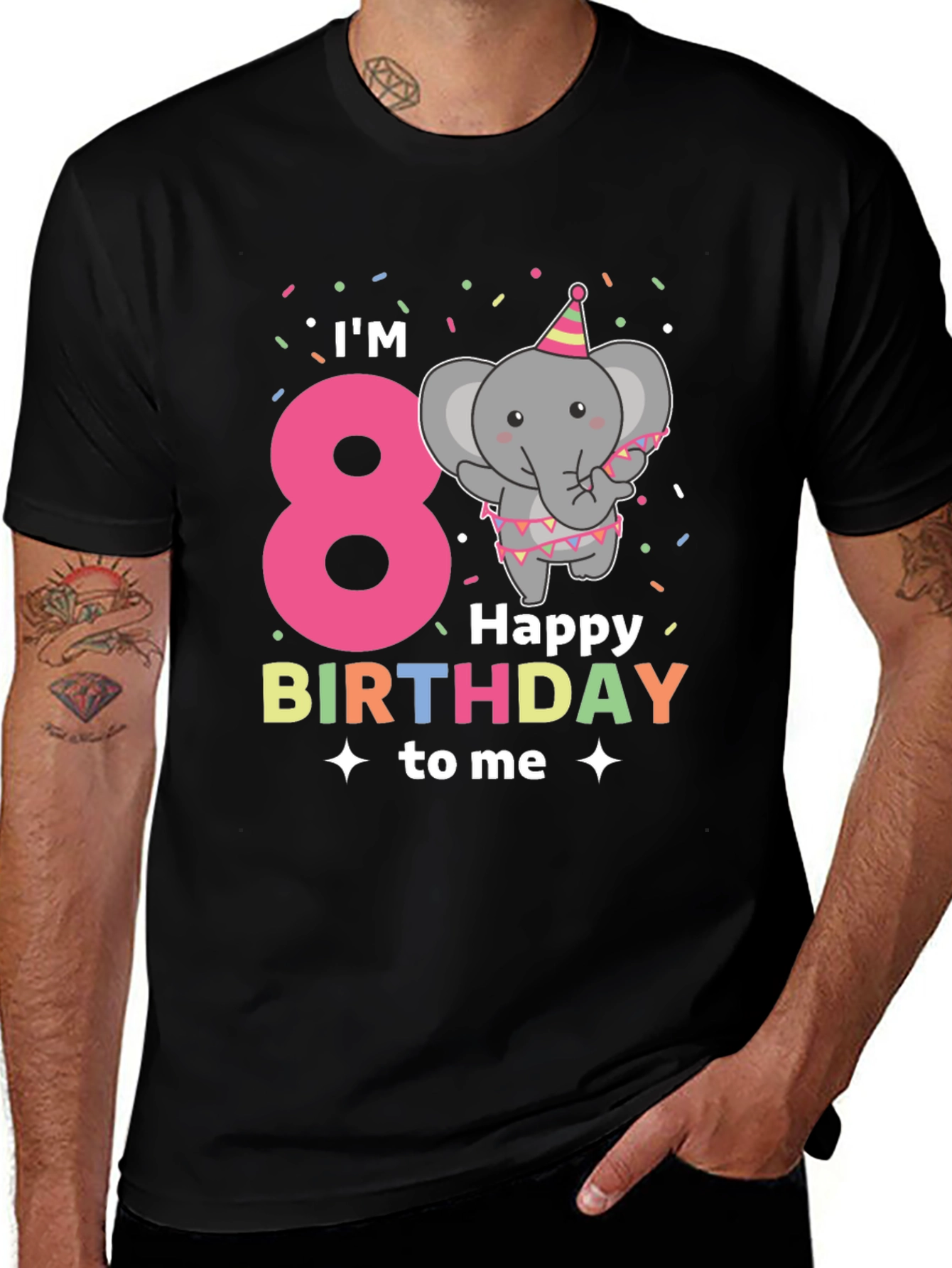I'm 8! Birthday Elephant Kids T-Shirt