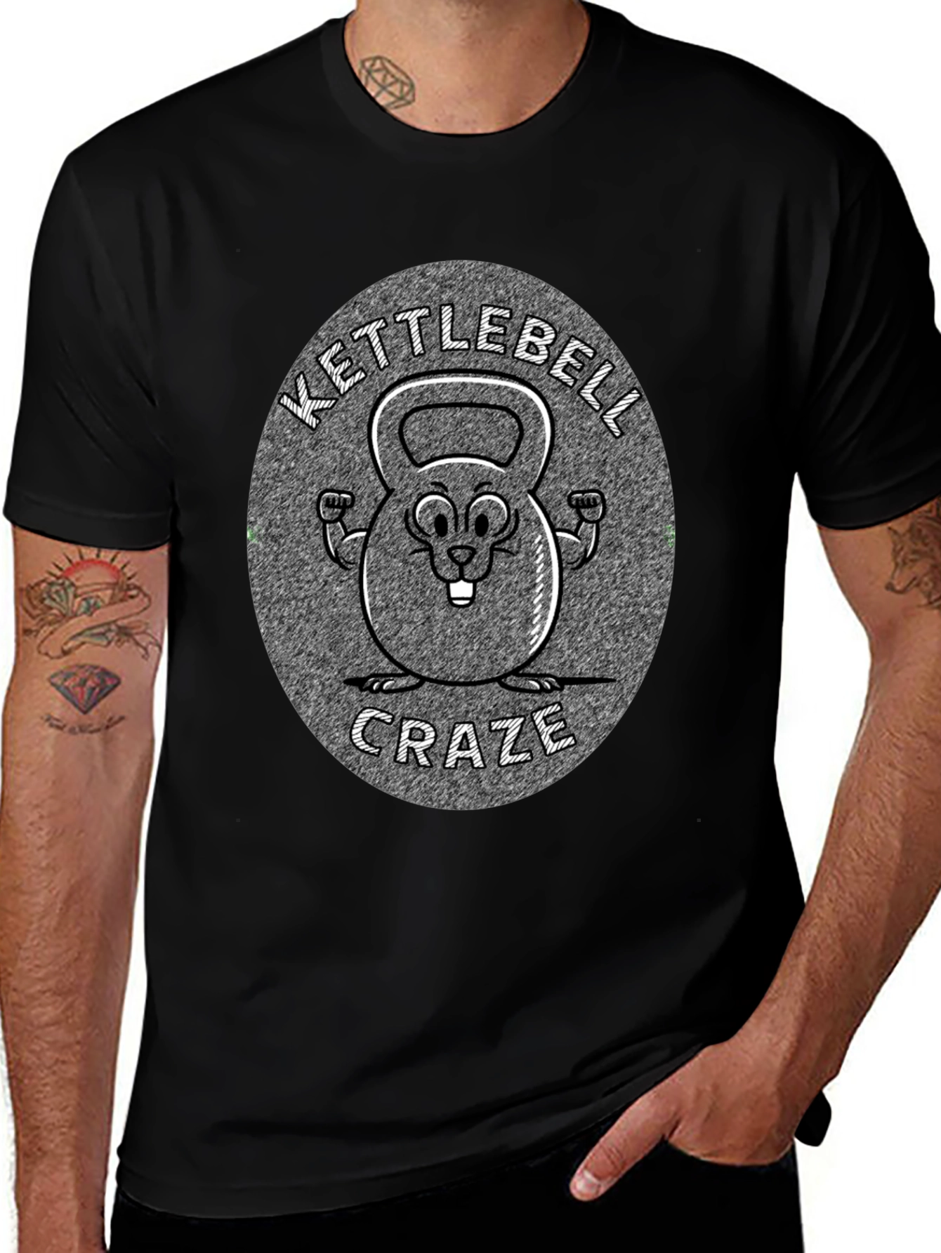 Variant 5 of Kettlebell Craze T-Shirt: Funny Workout Tee