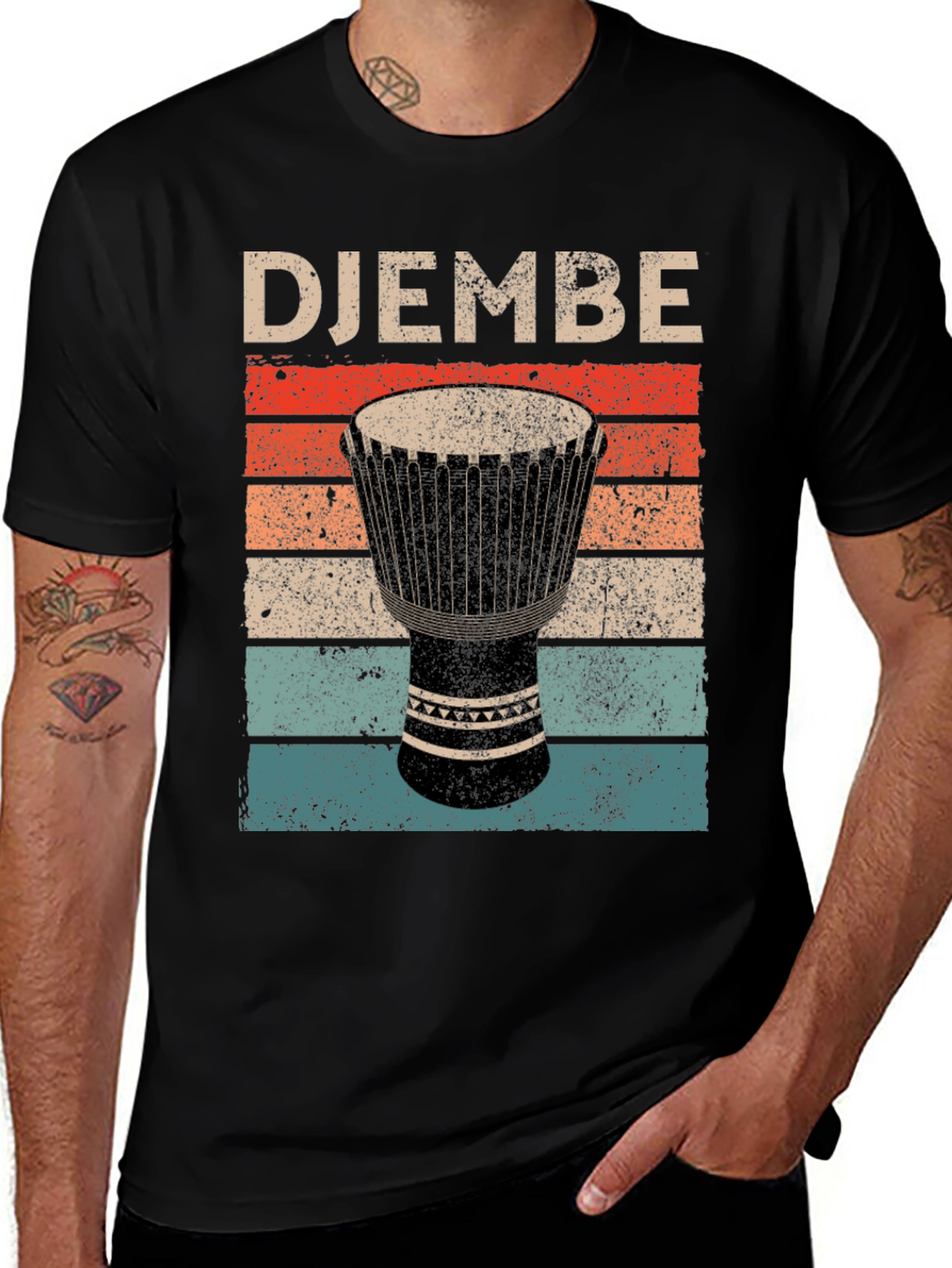 Variant 20 of Vintage Djembe Drum Graphic T-Shirt