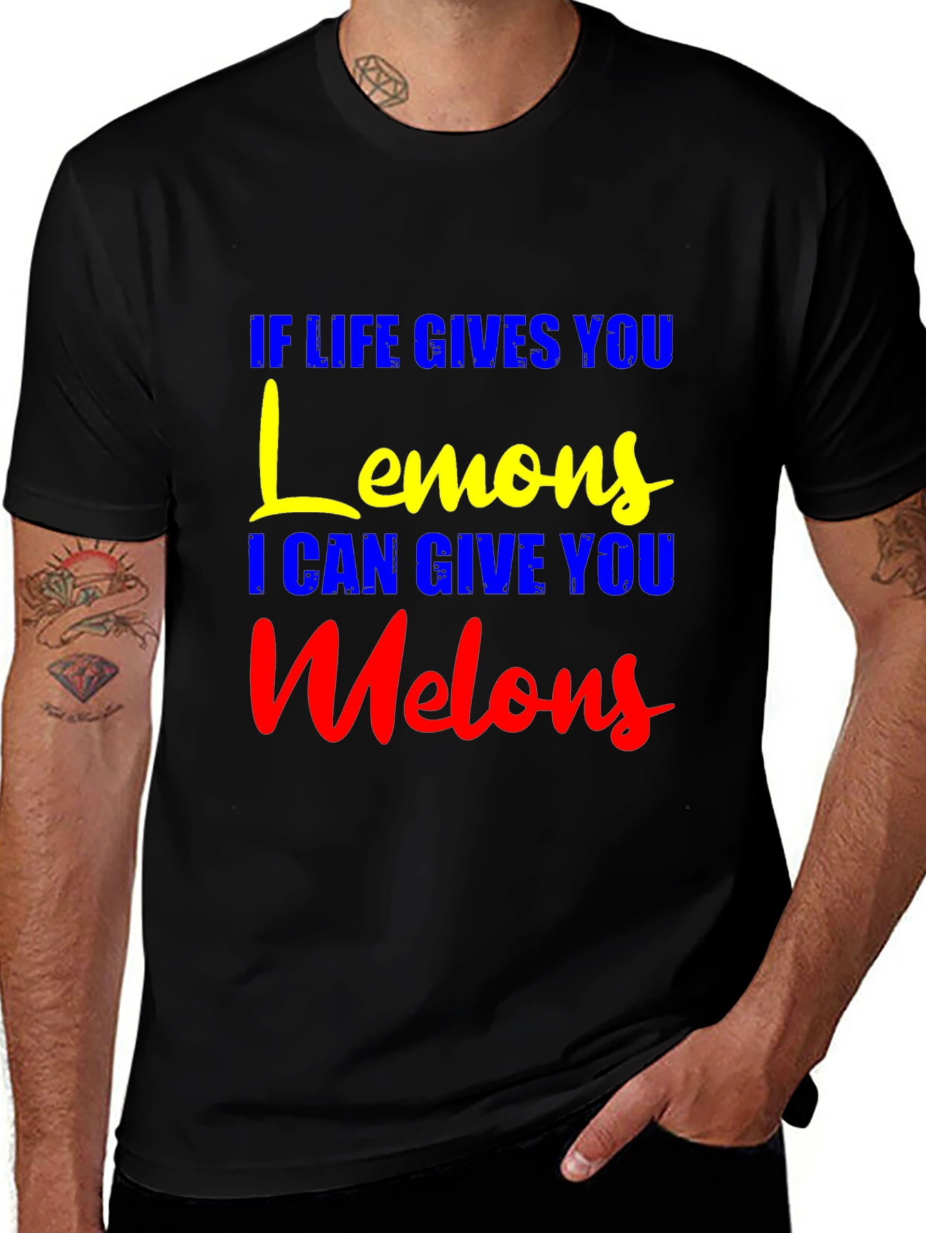 Variant 9 of Funny "Lemons & Melons" Graphic T-Shirt