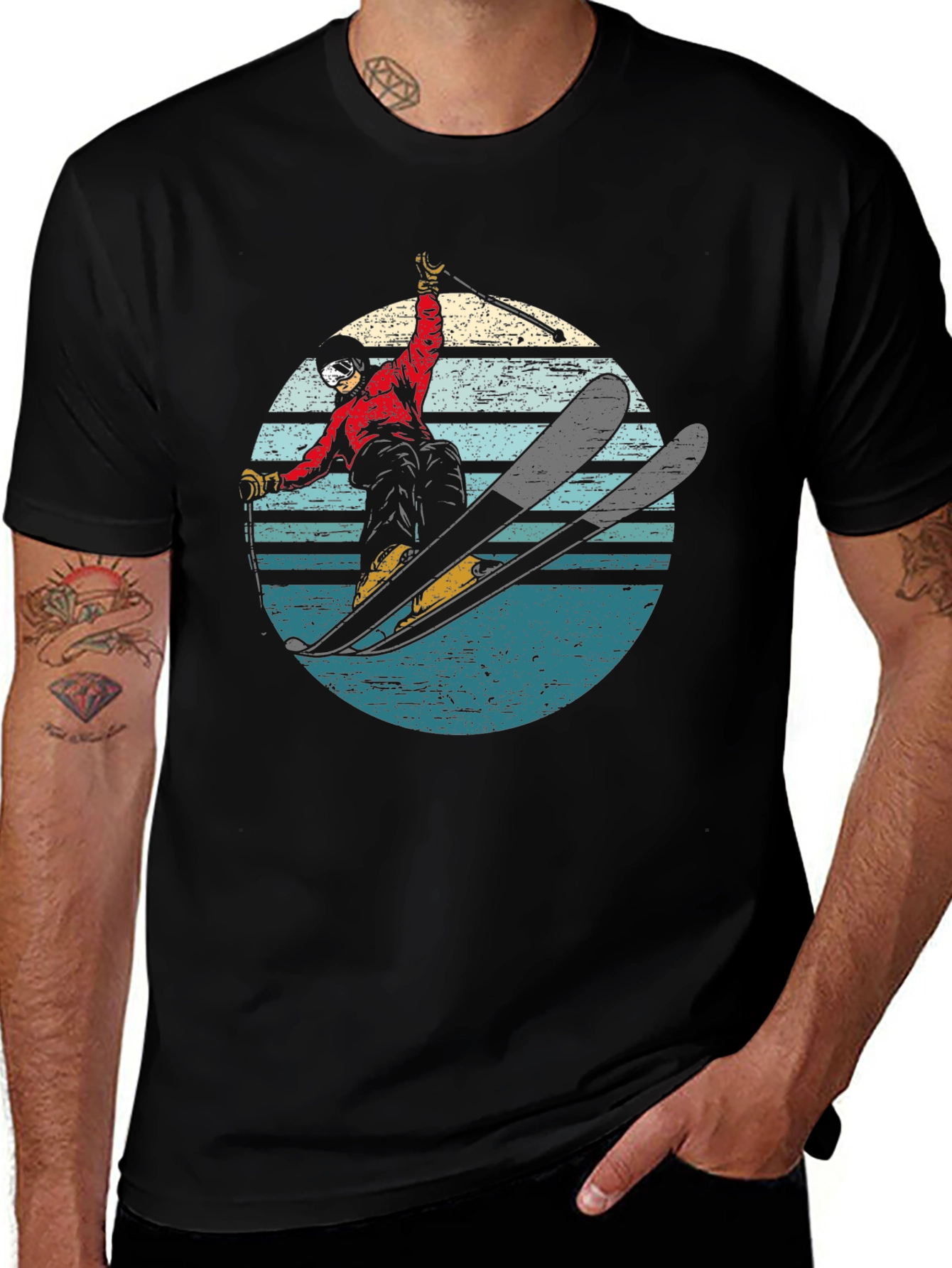 Variant 20 of Retro Skiing T-Shirt - Vintage Style