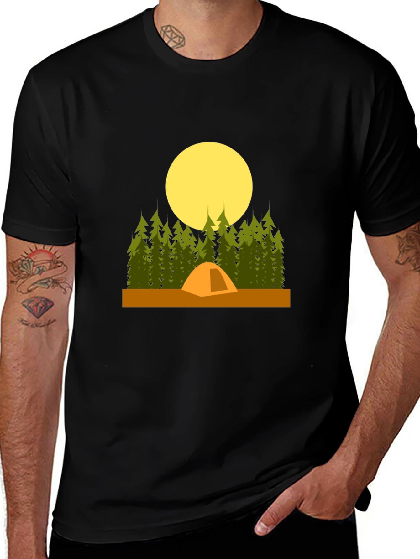 Variant 9 of Camping Night T-Shirt - Nature Lover's Tee