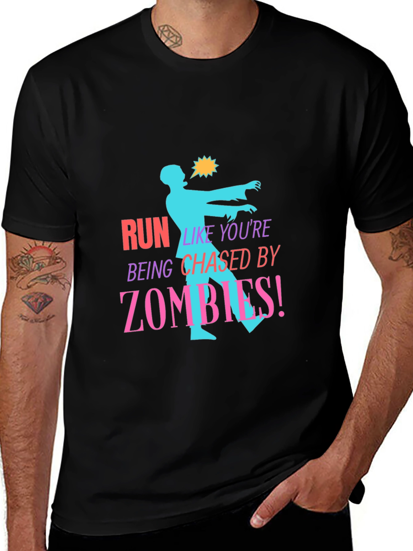 Variant 26 of Run Like You're Being Chased By Zombies! T-Shirt
