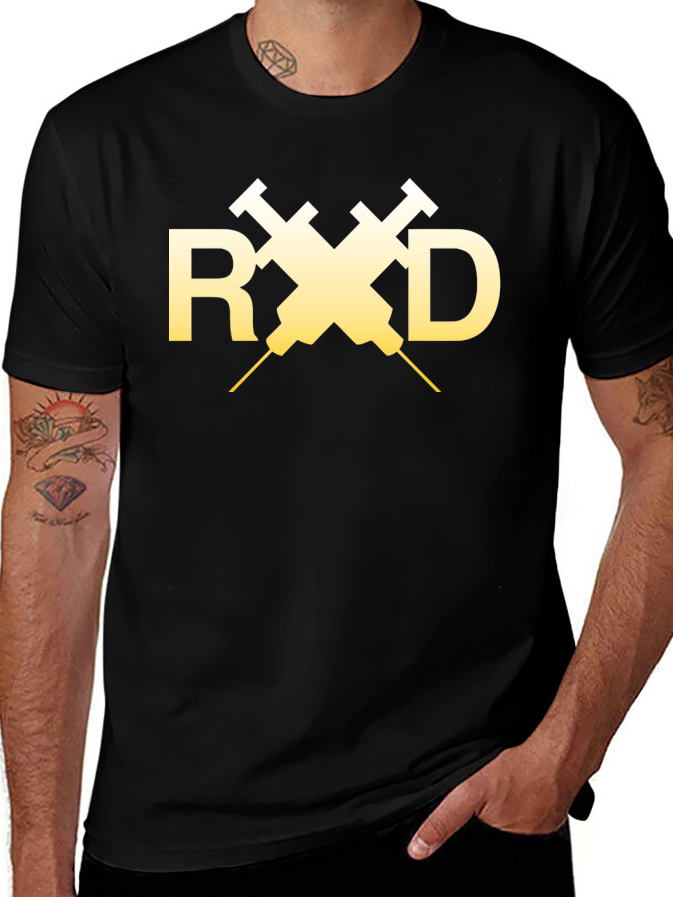 R*D Syringe Graphic Black T-Shirt