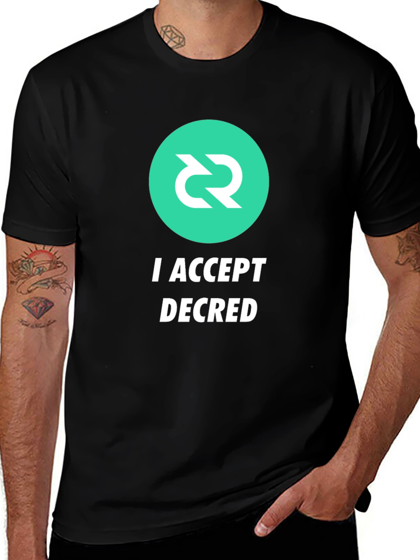 Variant 13 of I Accept Decred T-Shirt - Crypto Fashion