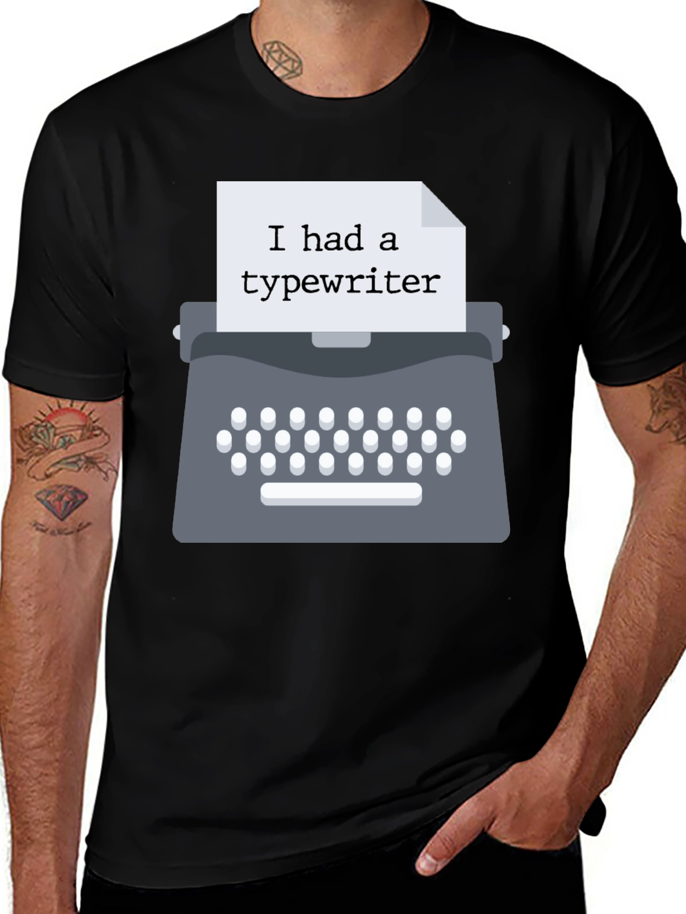 Variant 23 of I Had a Typewriter Graphic Tee - Novelty T-Shirt