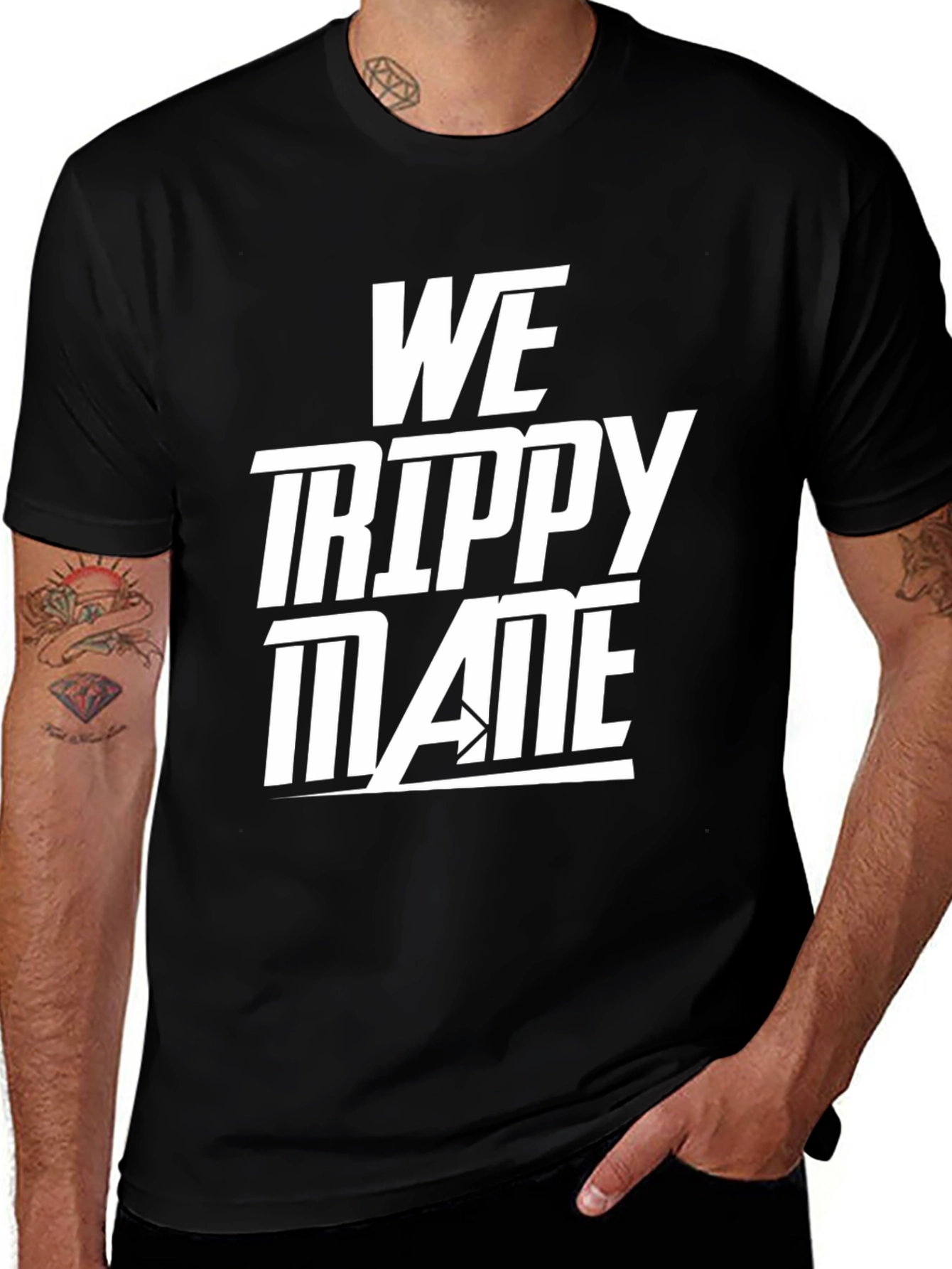 Variant 24 of We Trippy Mane Black Graphic Tee