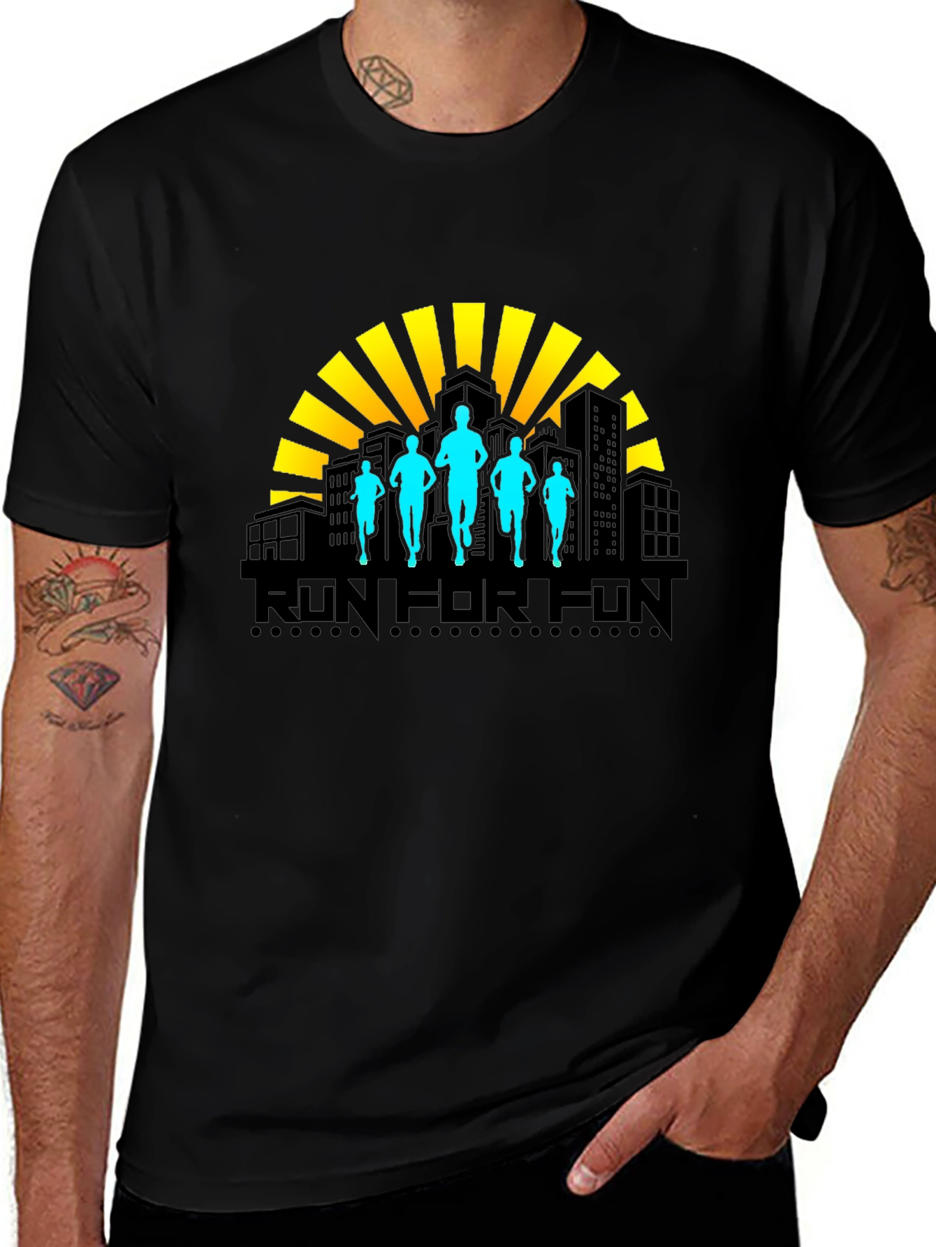 Variant 28 of Run For Fun T-Shirt - Stylish Graphic Tee