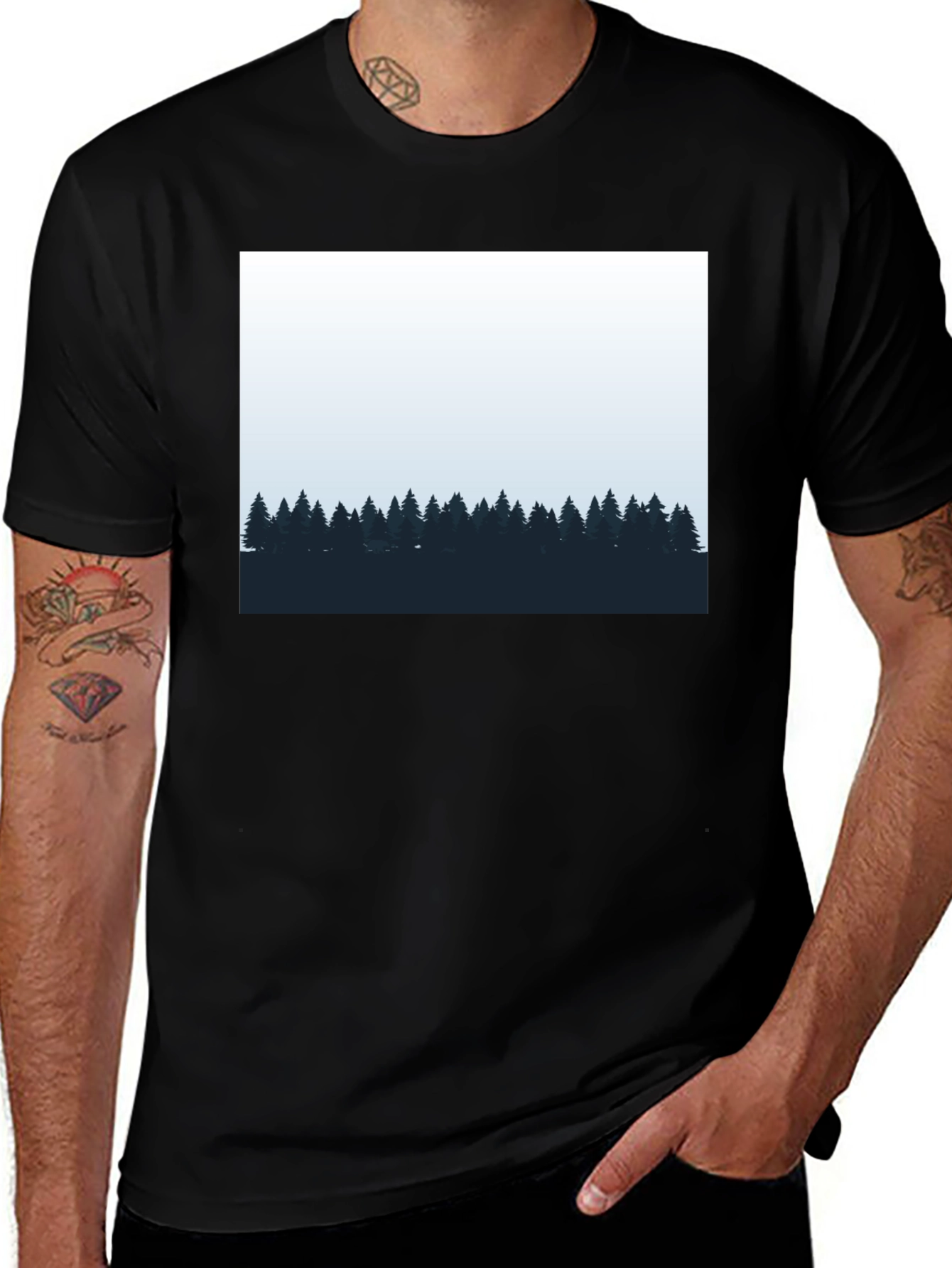 Variant 12 of Men's Black Forest Graphic Tee